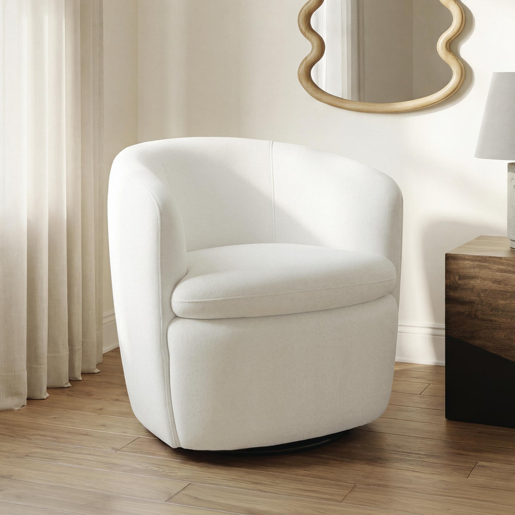 Leemont Snow Swivel Accent Chair