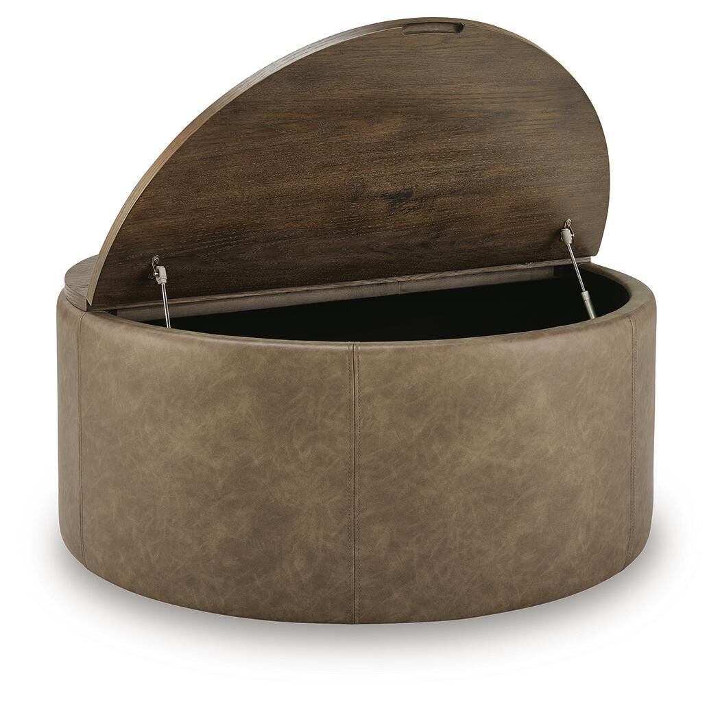 Bethanstone Warm Brown Storage Ottoman