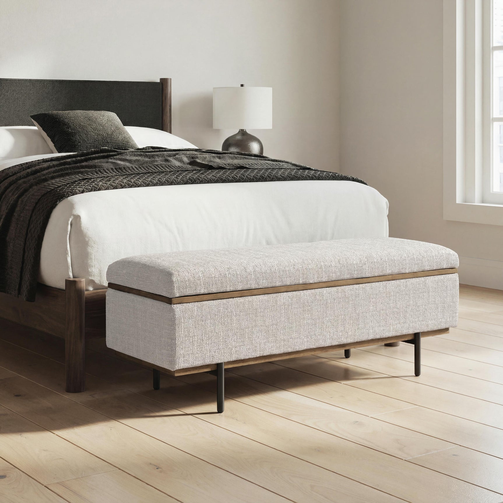 Dettaford Next-Gen Nuvella Stone Storage Bench (Online Special Price)