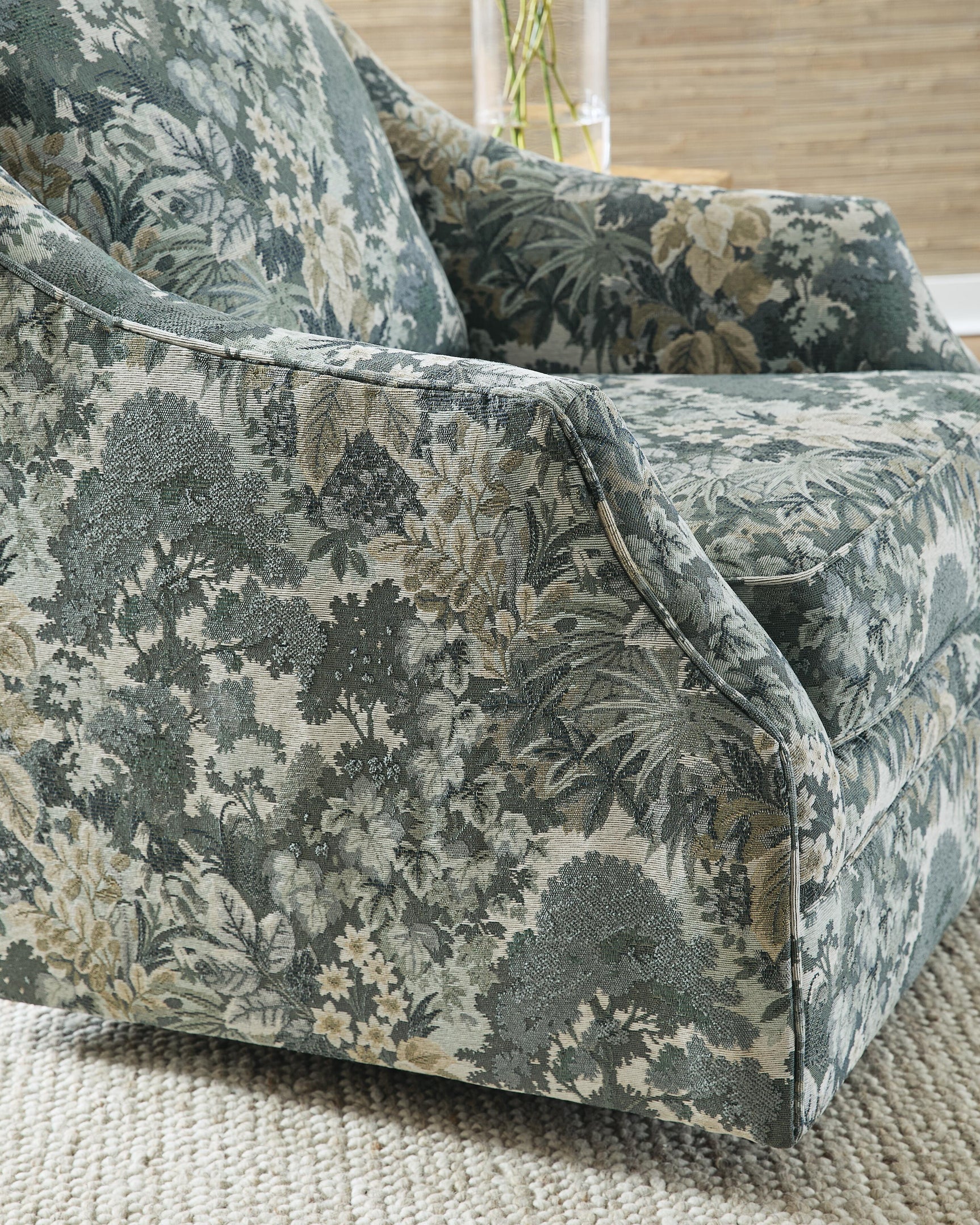 Gubbins Blue/Green/Yellow Swivel Accent Chair (Online Special Price)