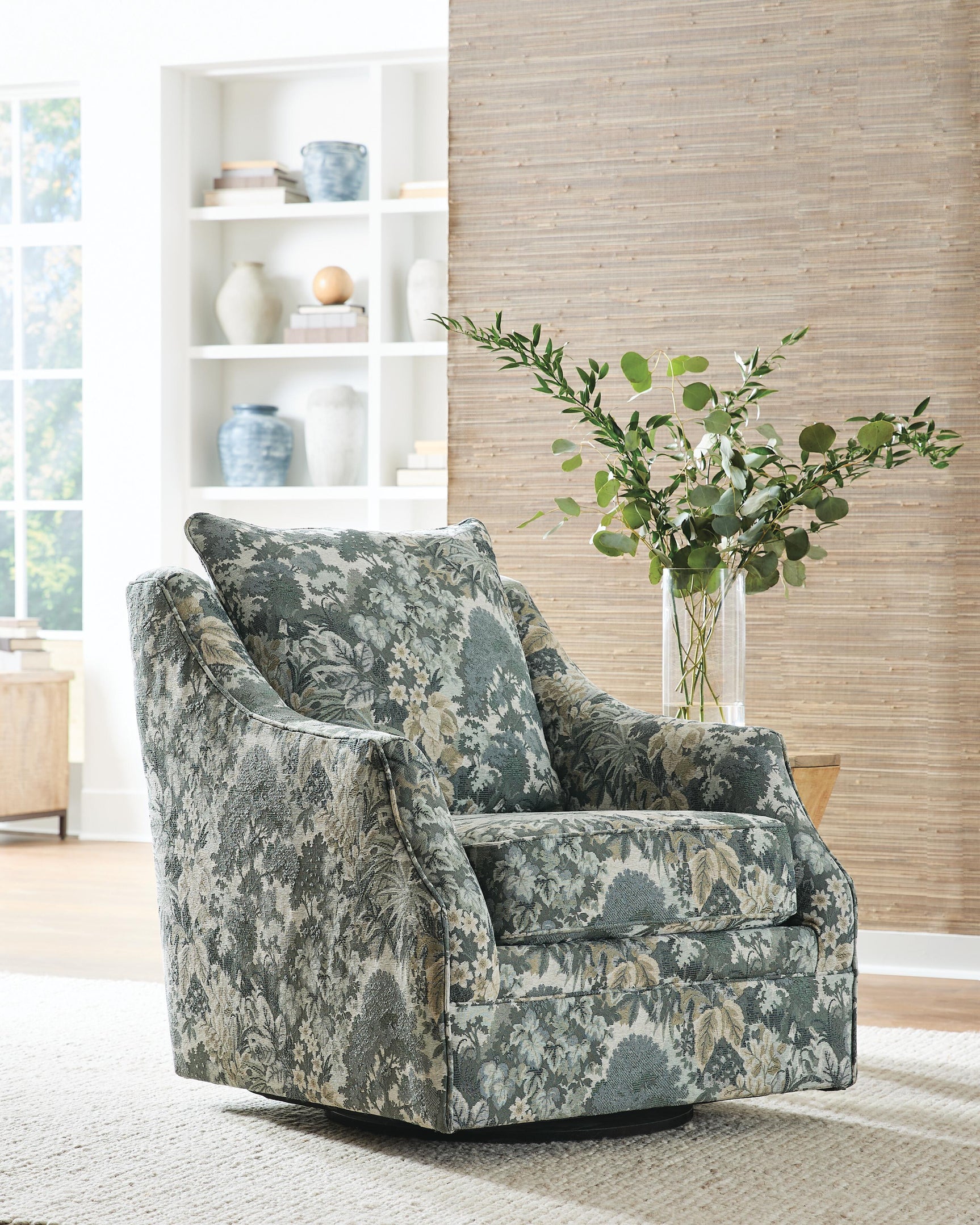 Gubbins Blue/Green/Yellow Swivel Accent Chair (Online Special Price)