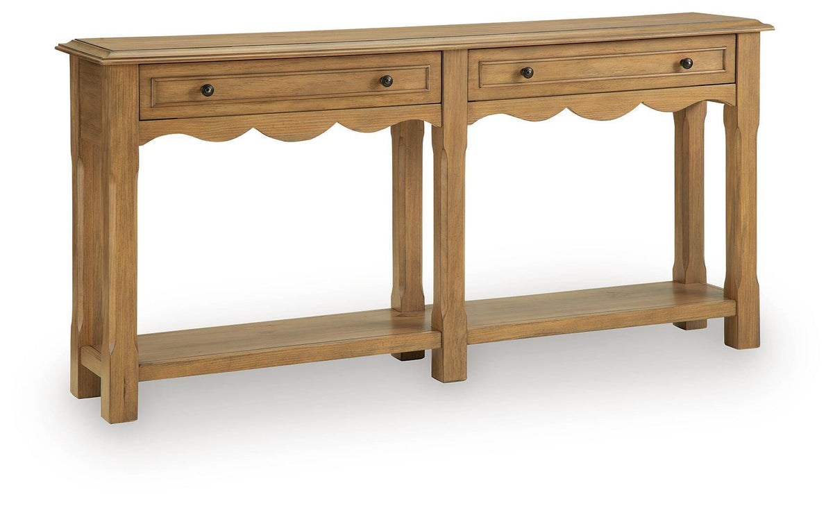 Whitmund Light Brown Console Sofa Table