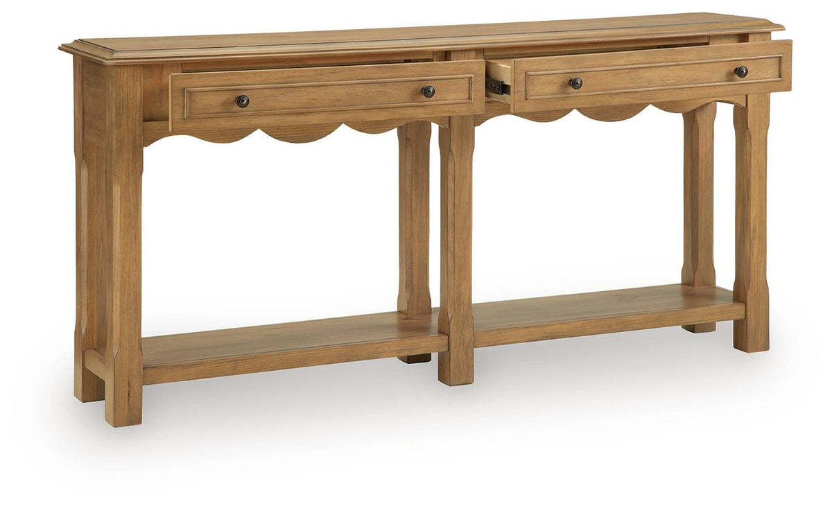 Whitmund Light Brown Console Sofa Table