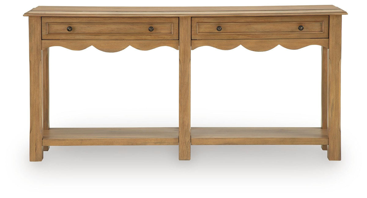 Whitmund Light Brown Console Sofa Table