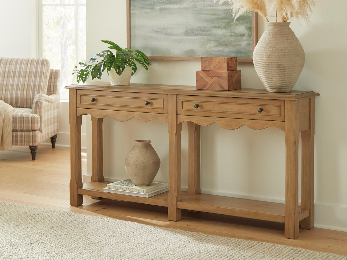 Whitmund Light Brown Console Sofa Table