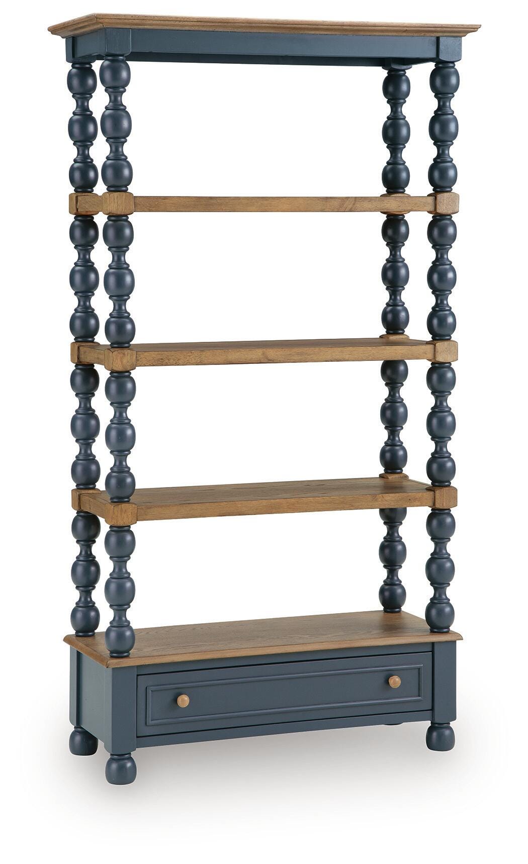 Finnworth Blue/Brown 70" Bookcase