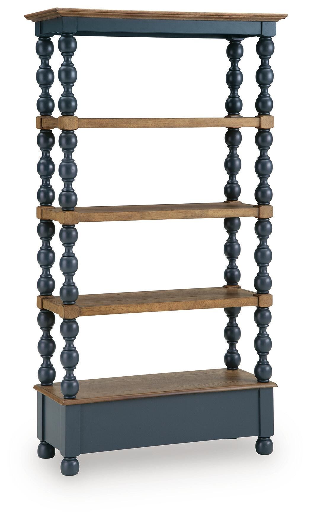 Finnworth Blue/Brown 70" Bookcase (Online Special Price)