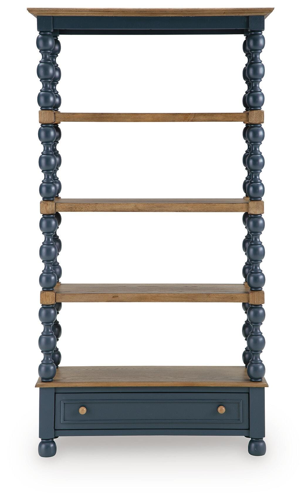 Finnworth Blue/Brown 70" Bookcase