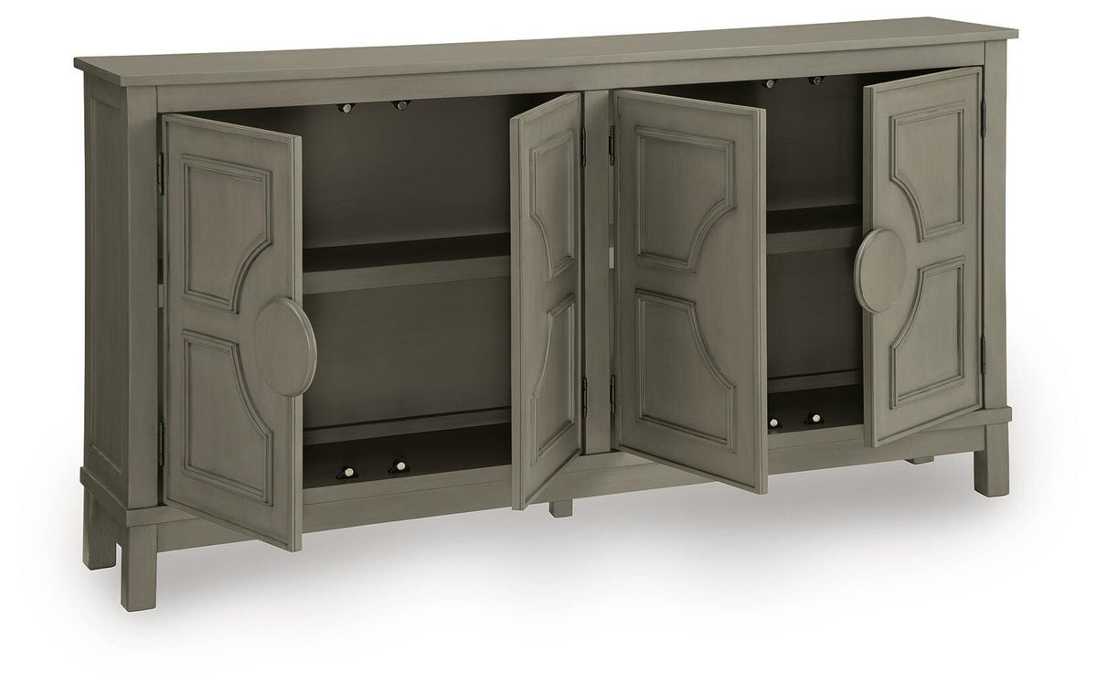Darlock Warm Gray Accent Cabinet