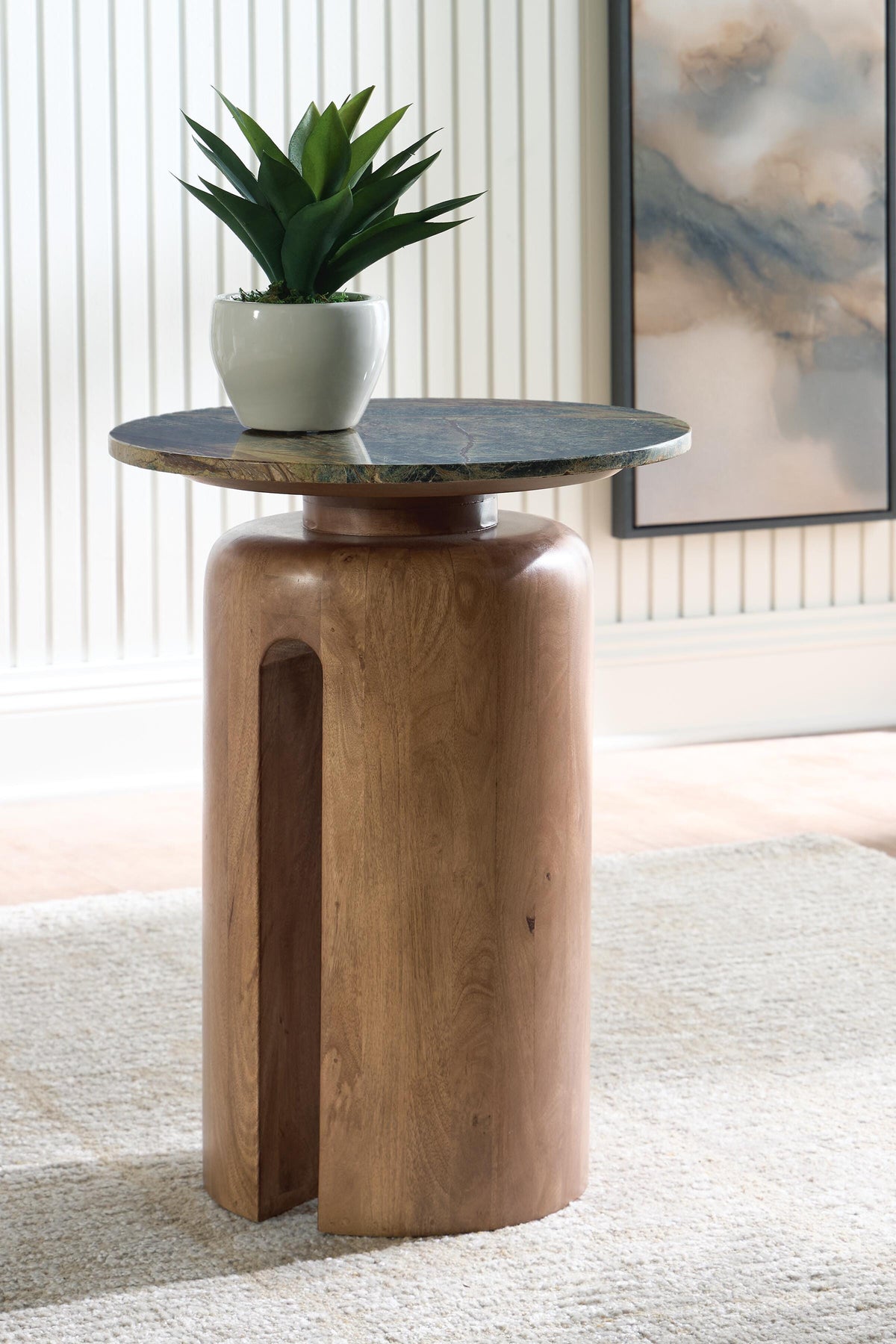 Caplow Brown/Green Accent Table