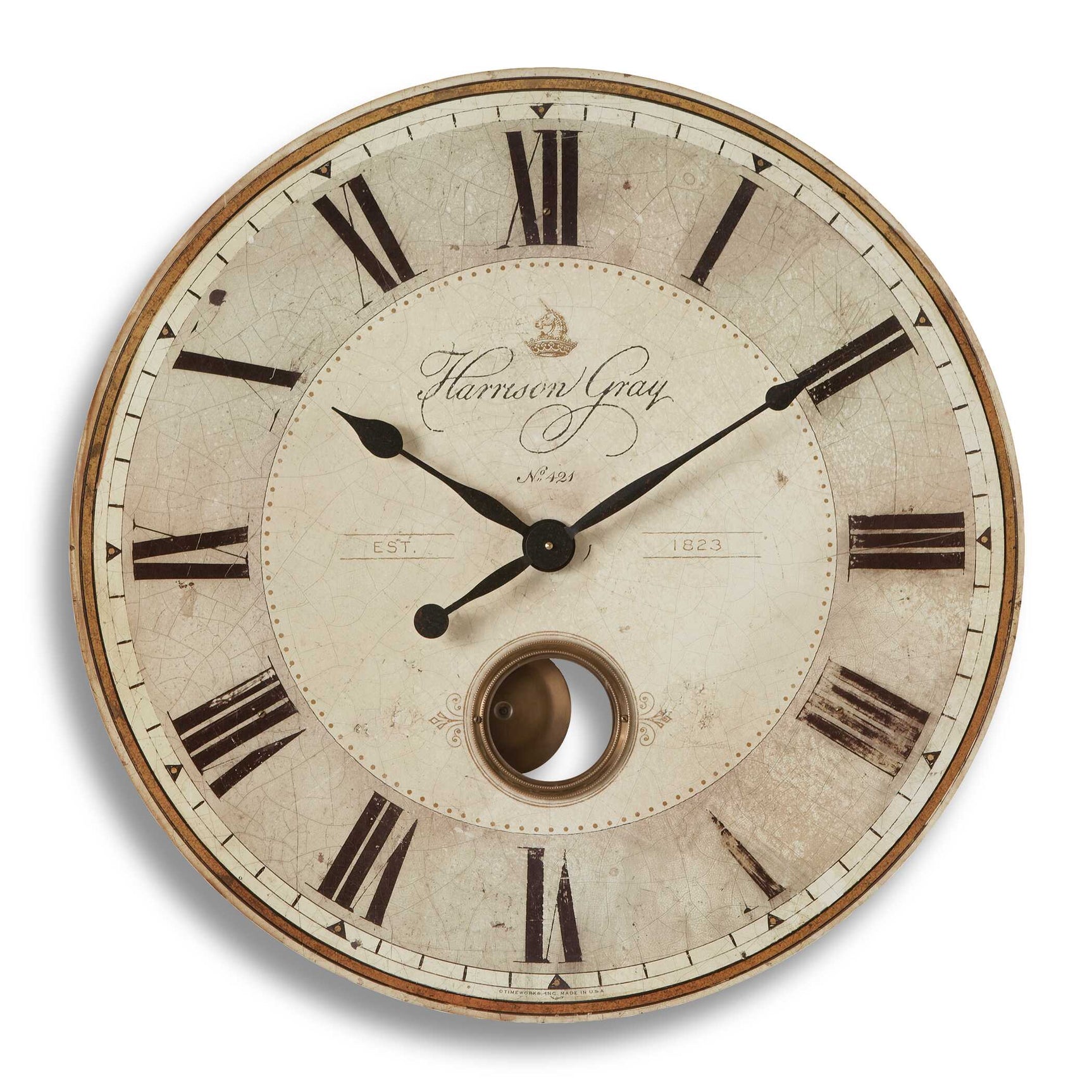 Harrison Gray Bronze/White 23" Clock