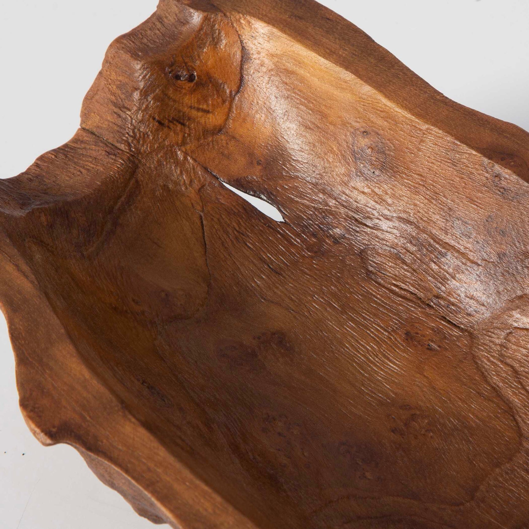Teak Brown/Woodtone Leaf Bowl