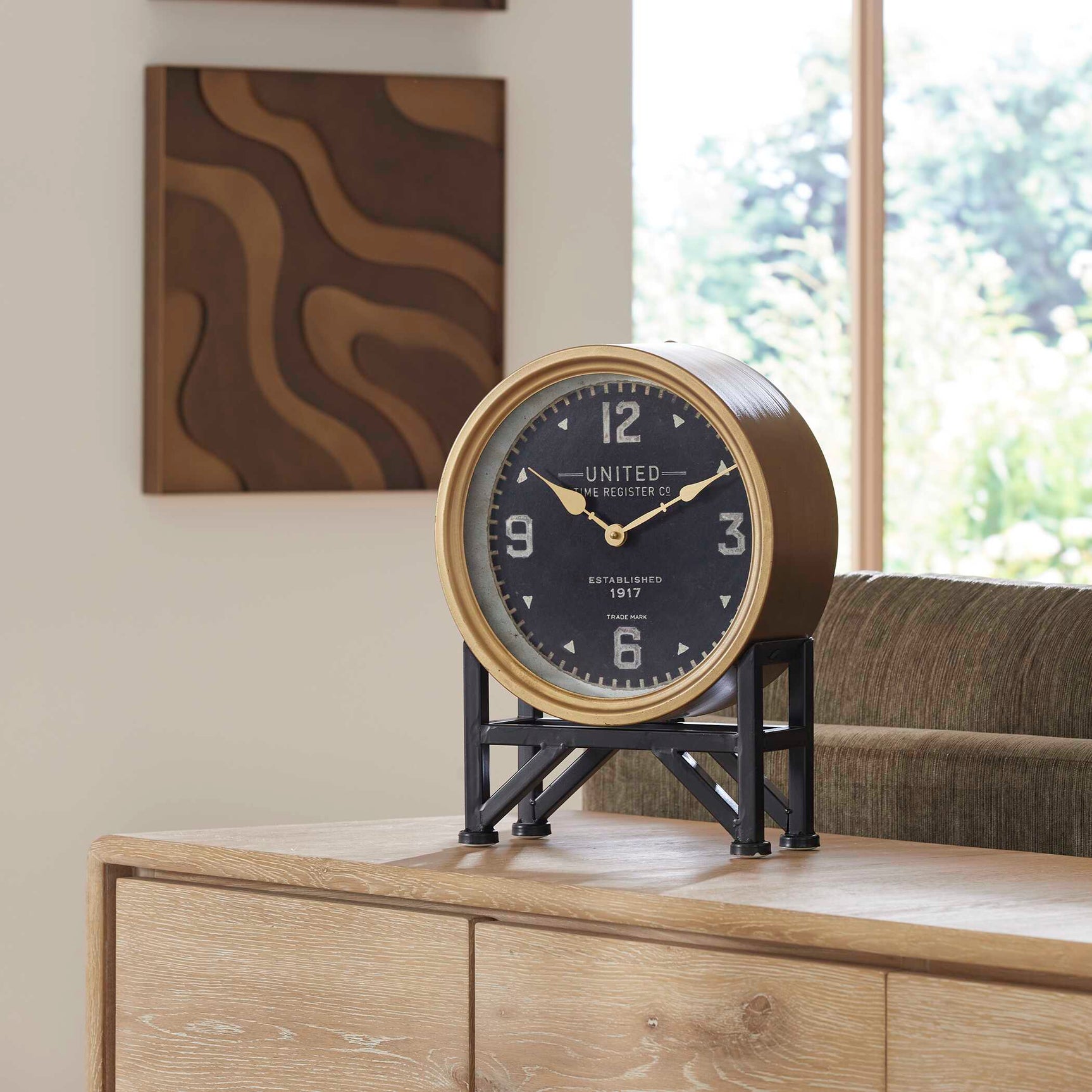 Shyam Black/Gold Table Clocks