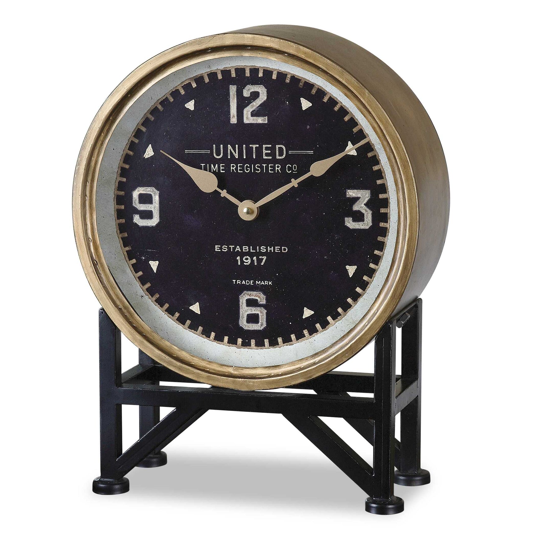 Shyam Black/Gold Table Clocks