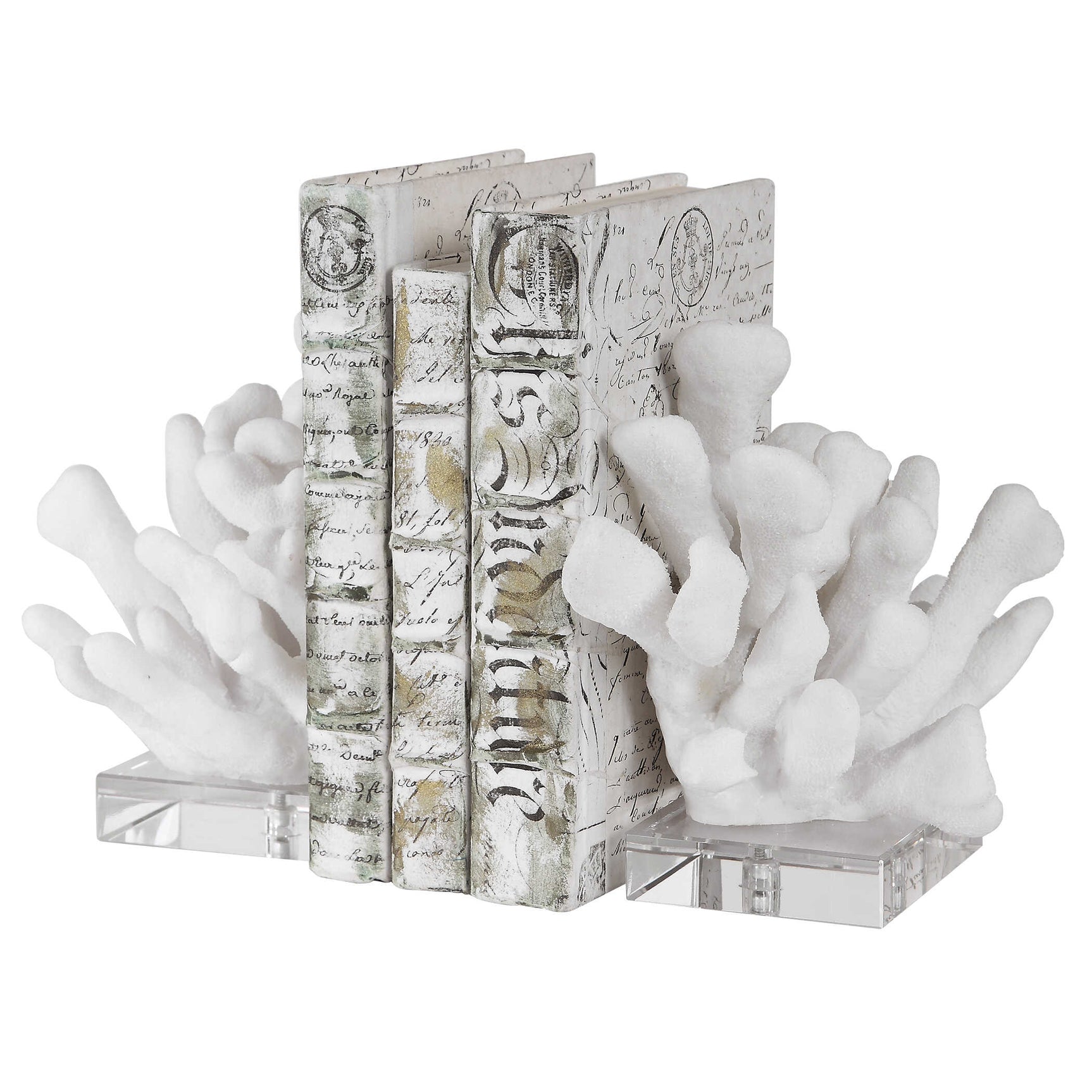 Charbel White Bookends (Set of 2)