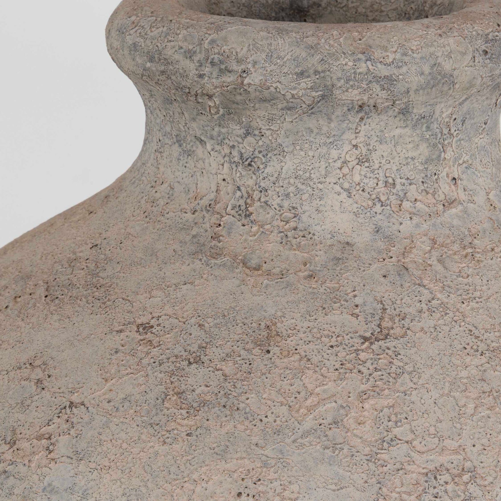 Fernandina Brown/White Oversized Rustic Vase