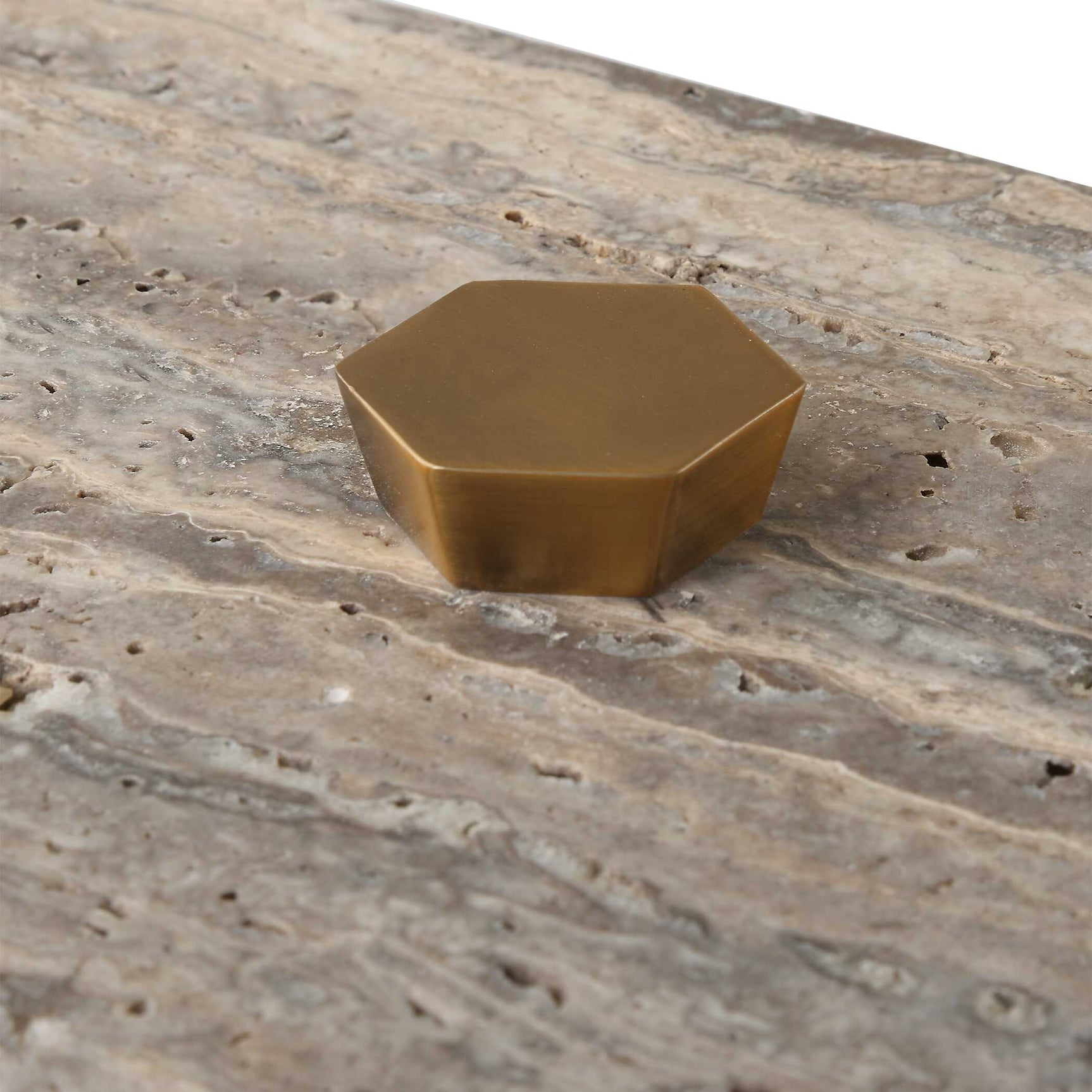 Griseus Gray Travertine Stone Box