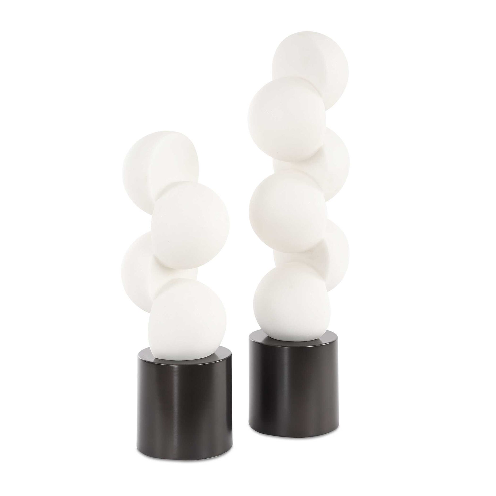 Symmetry White Sculptures (Set of 2)