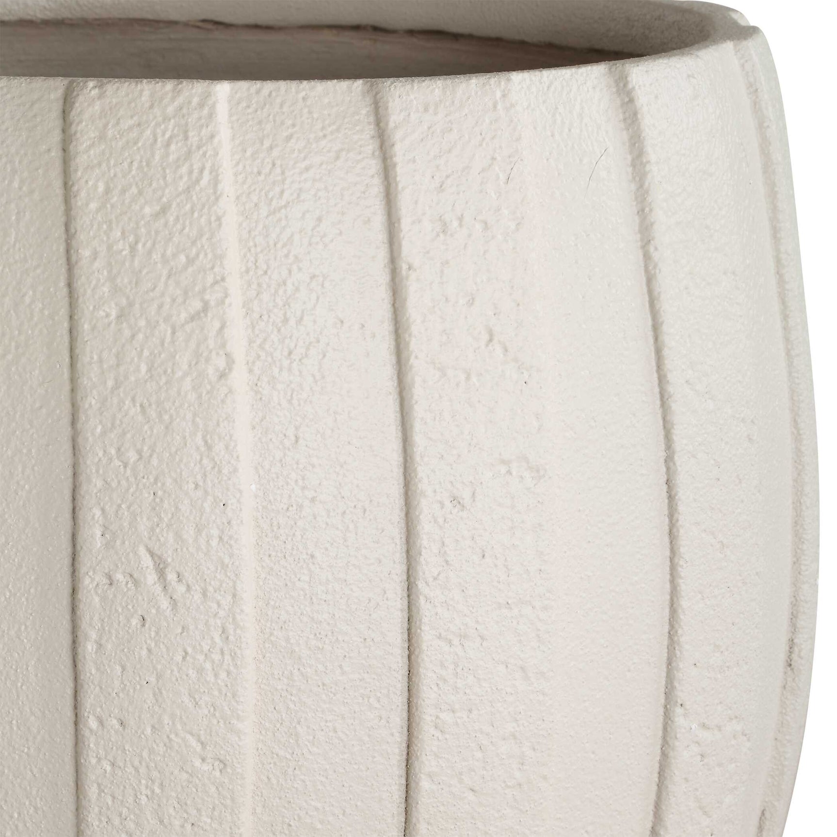 Ridgehaven White Textured Outdoor Planter