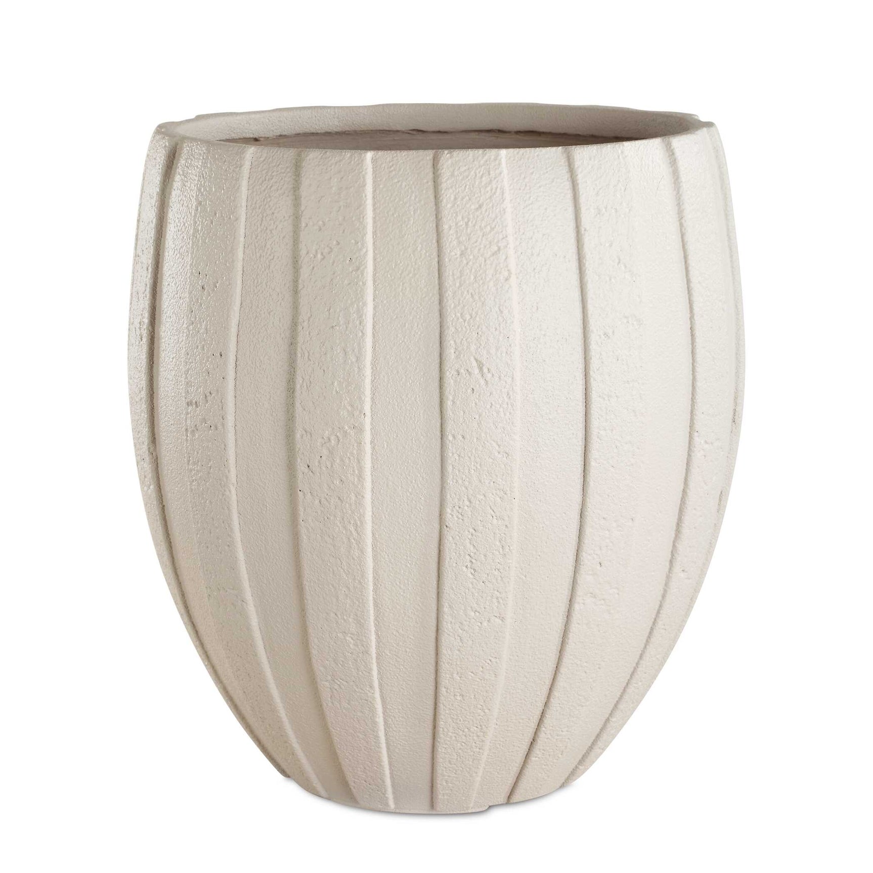 Ridgehaven White Textured Outdoor Planter