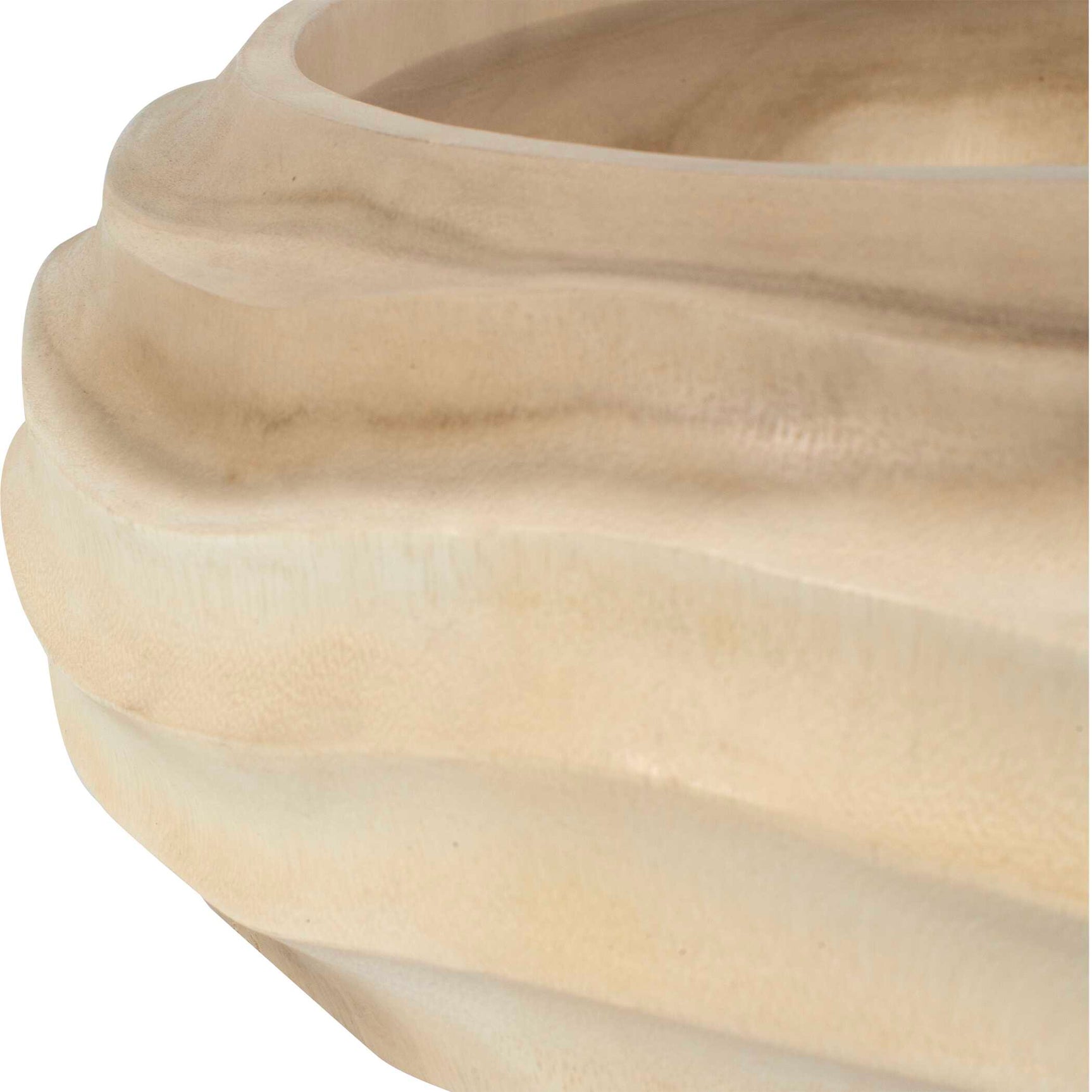 Waveform Brown Bleached Wood Bowl