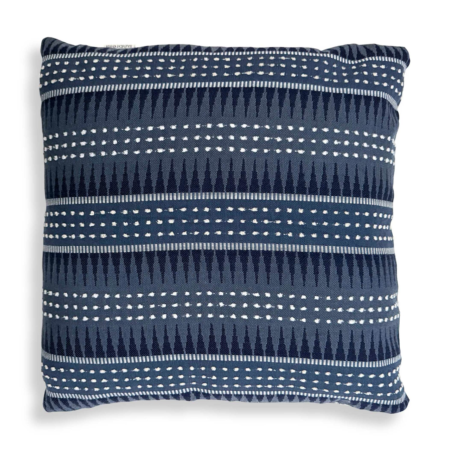 Backgammon Blue/Slate Outdoor Pillow