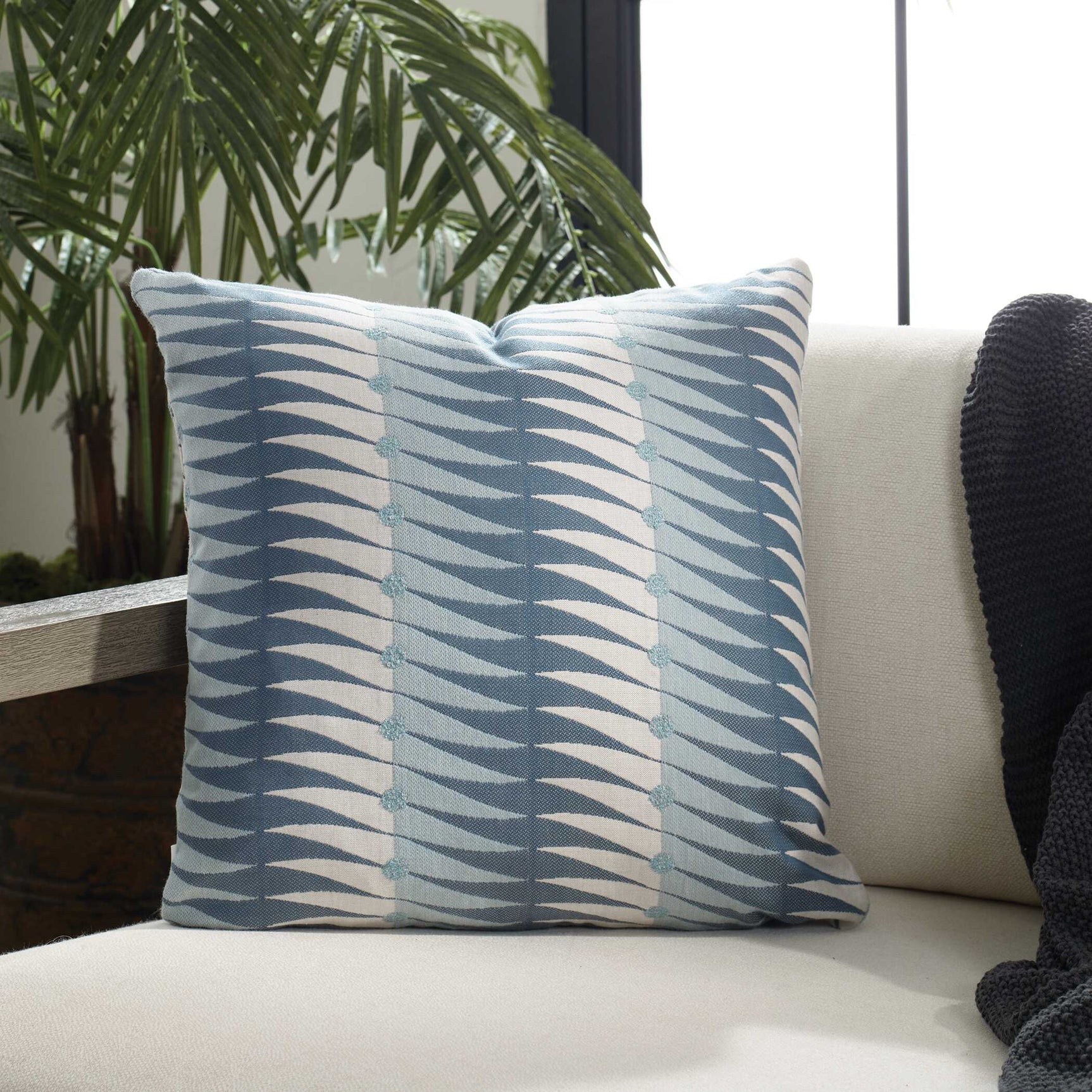 Jetty Blue Outdoor Pillow