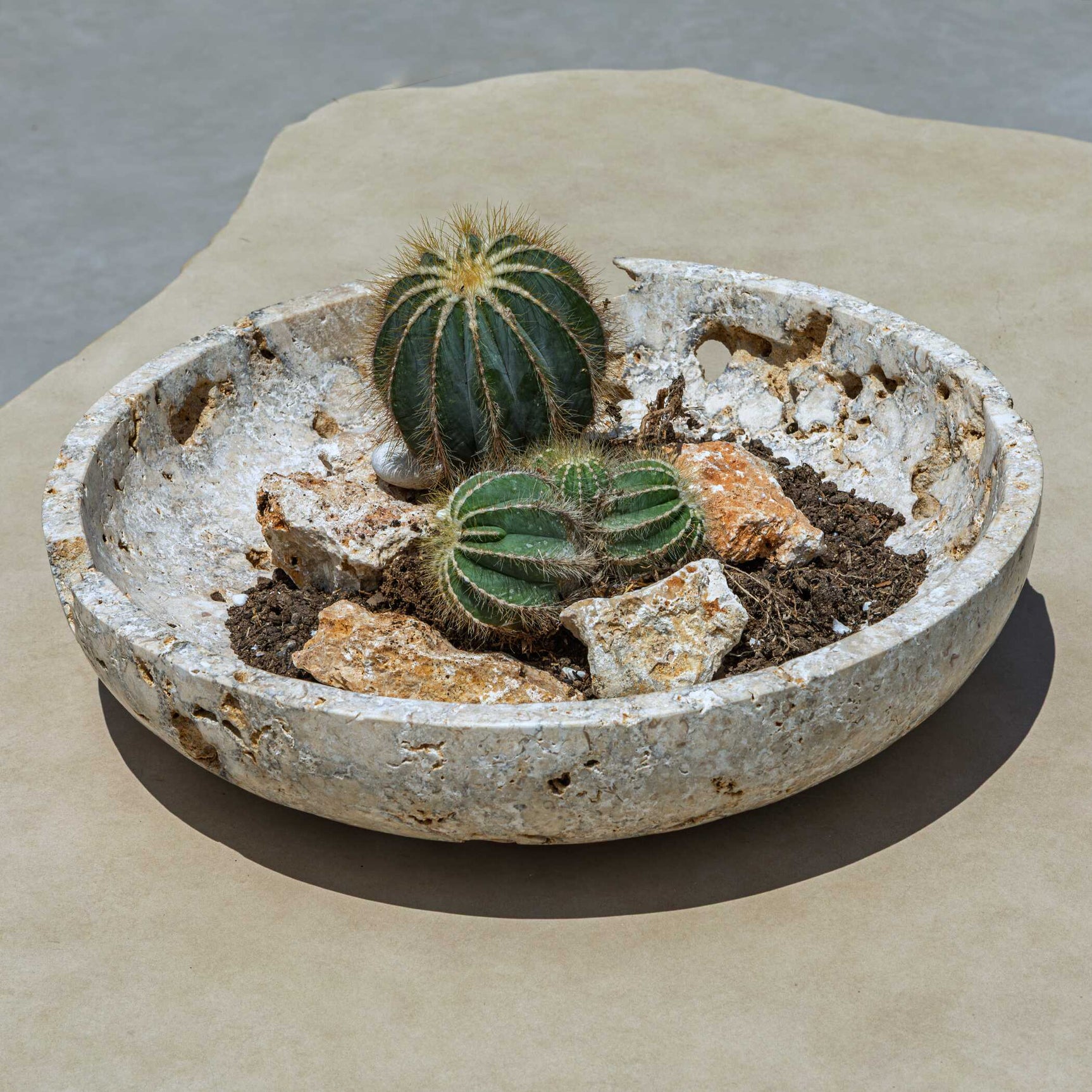 Quarried Stone Brown Indoor-Outdoor Bowl