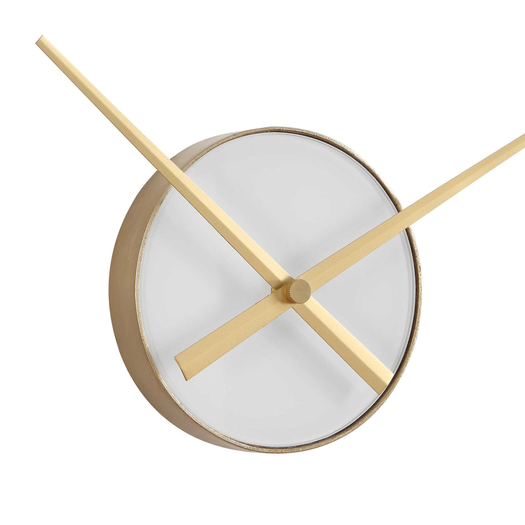 Ivory Halo Gold/White Minimalist Wall Clock