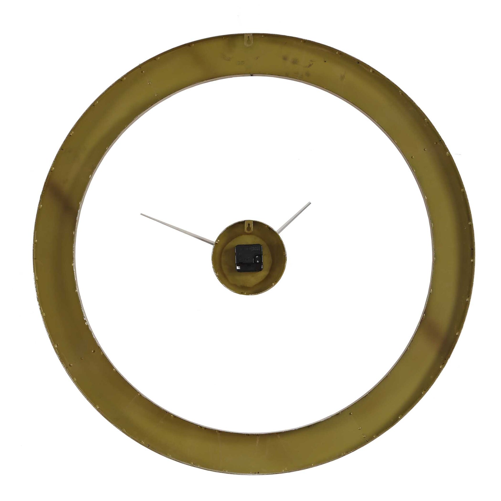 Ivory Halo Gold/White Minimalist Wall Clock