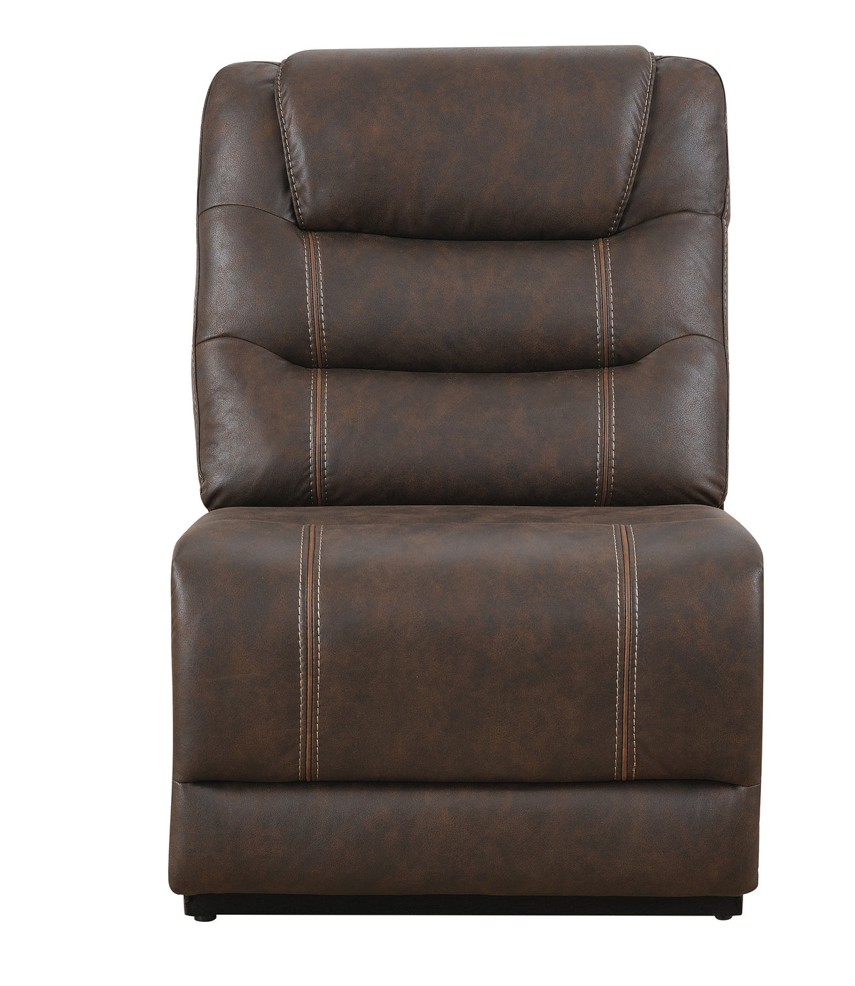 Cedar Brown Fabric 6-Pc Dual Power Reclining Sectional with 2 Power Recliners