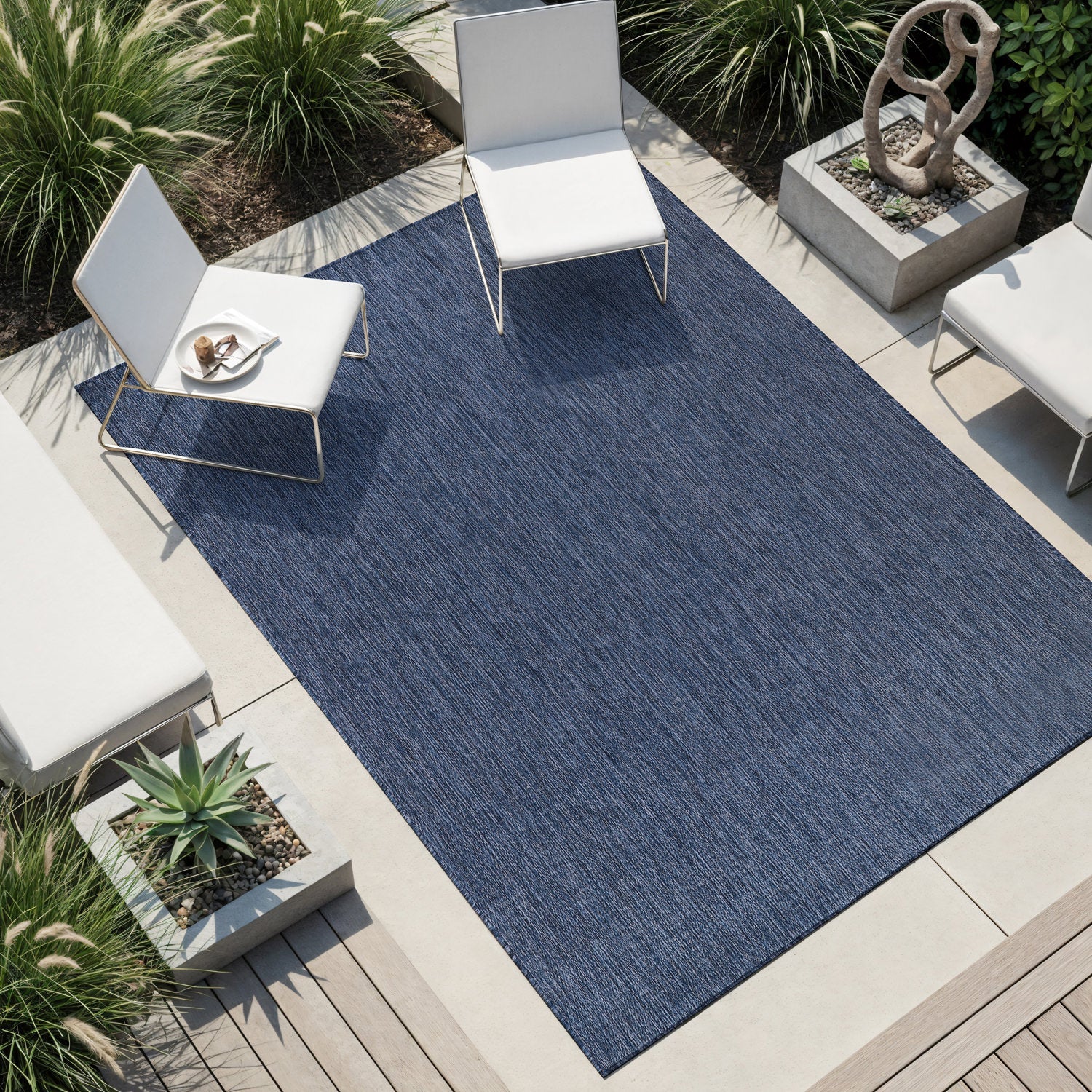 Alora Azure Outdoor Area Rug | Hose-Washable Patio Rug