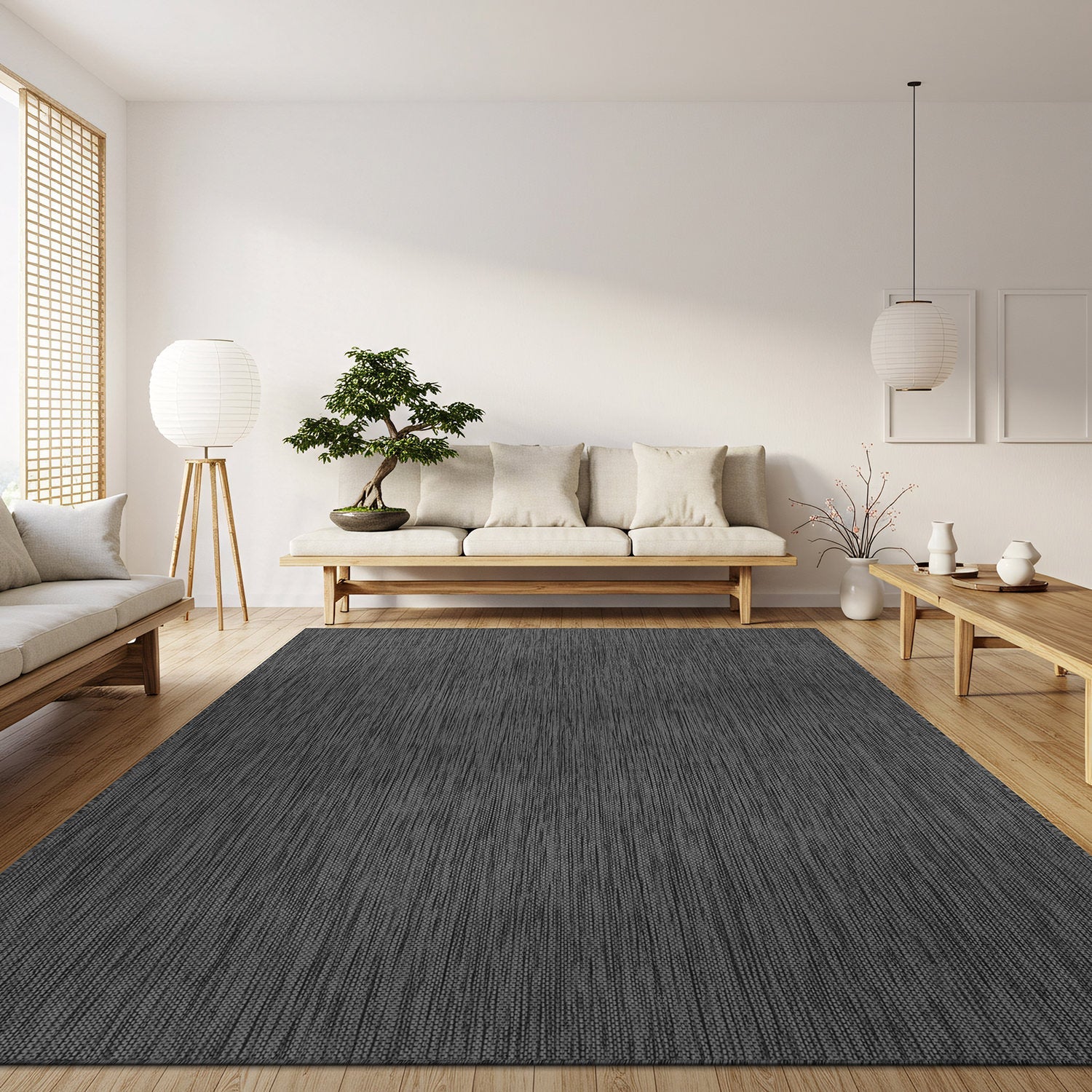Alora Dark Gray Outdoor Rug | Heavy-Duty Patio Essential