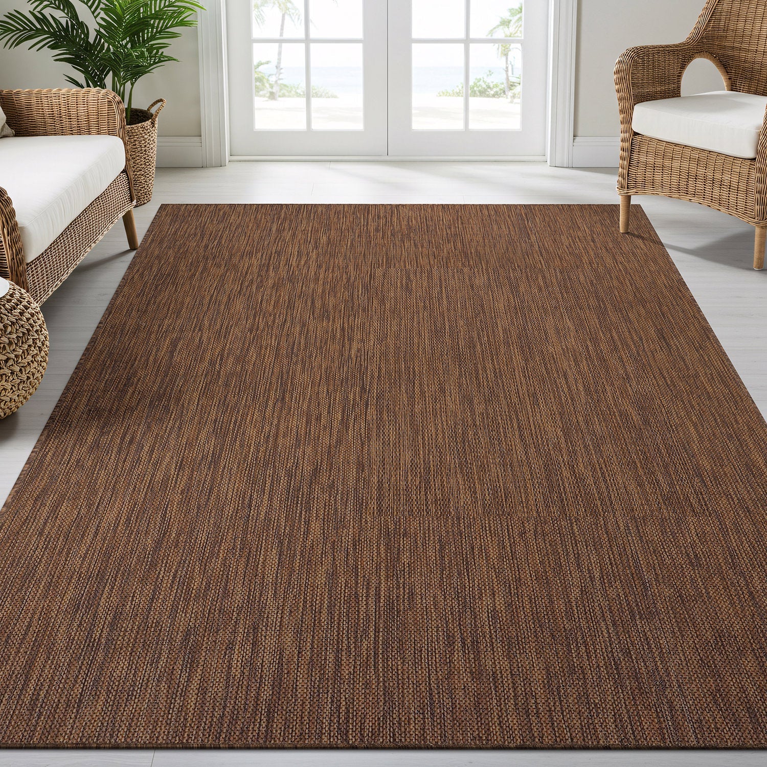 Alora Gold Outdoor Area Rug | Sun-Resistant Patio Decor