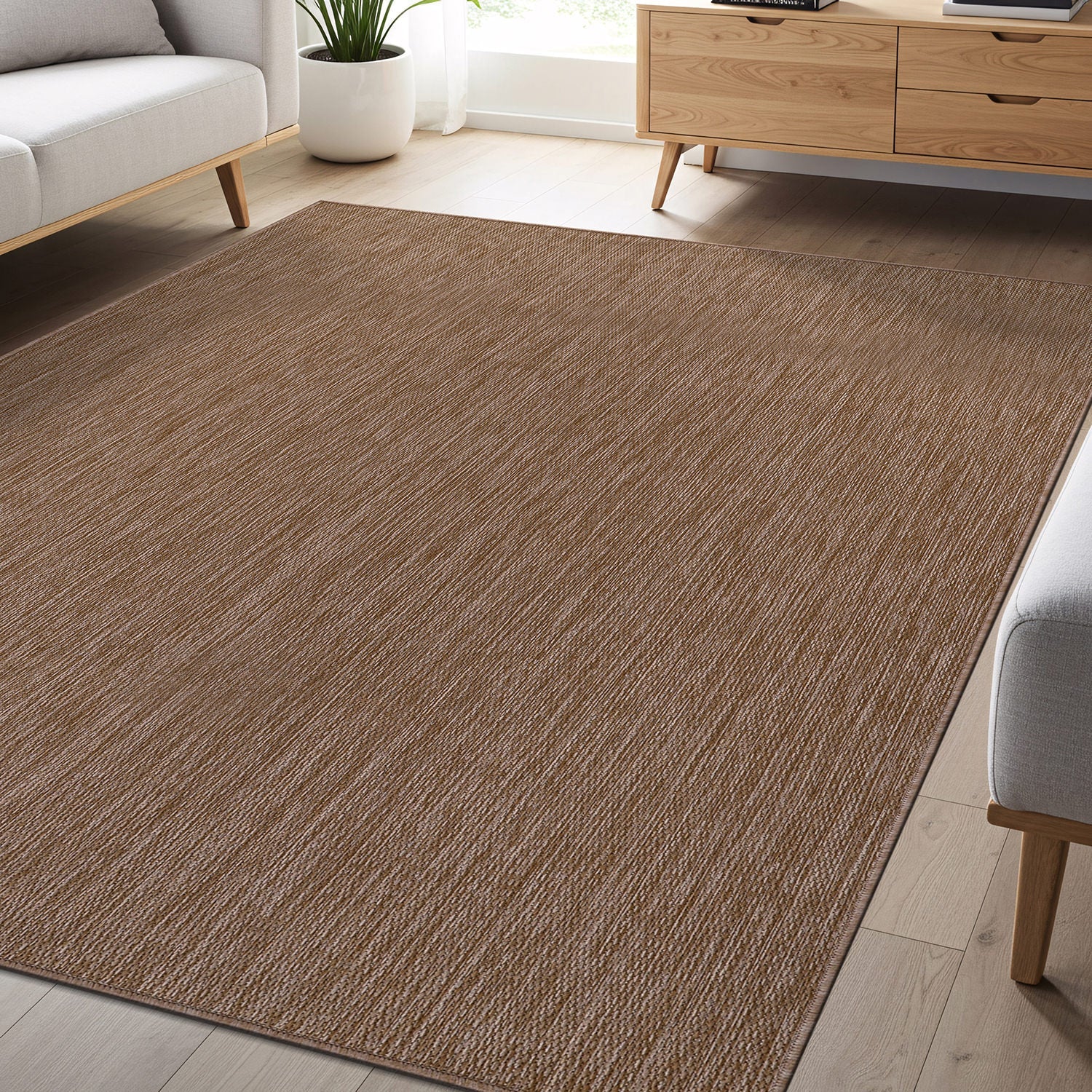 Alora Jute Outdoor Area Rug | Weatherproof & Washable