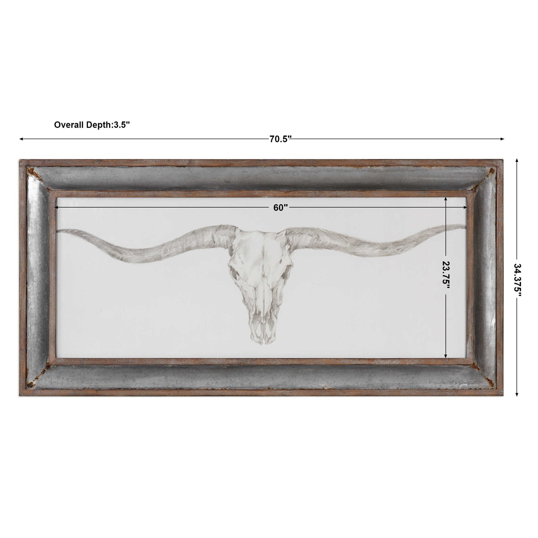 Western Skull Mount Multicolor Print