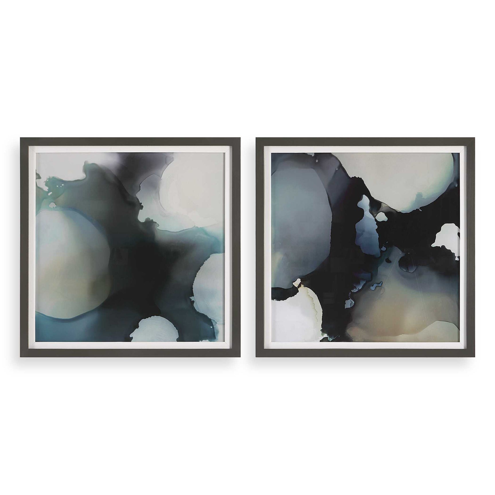 Telescopic Multicolor Abstract Framed Prints (Set of 2)
