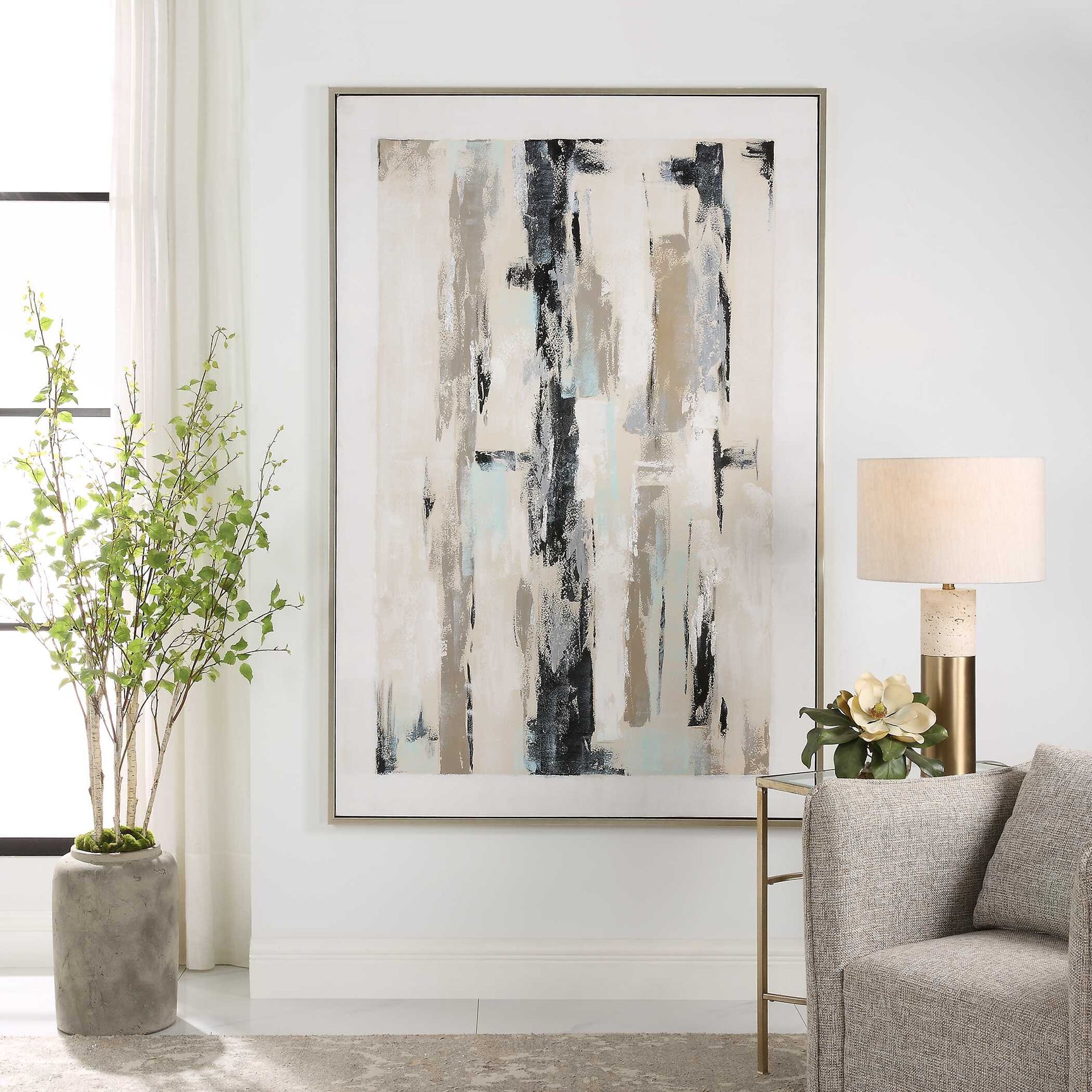 Placidity Multicolor Hand Painted Abstract Art