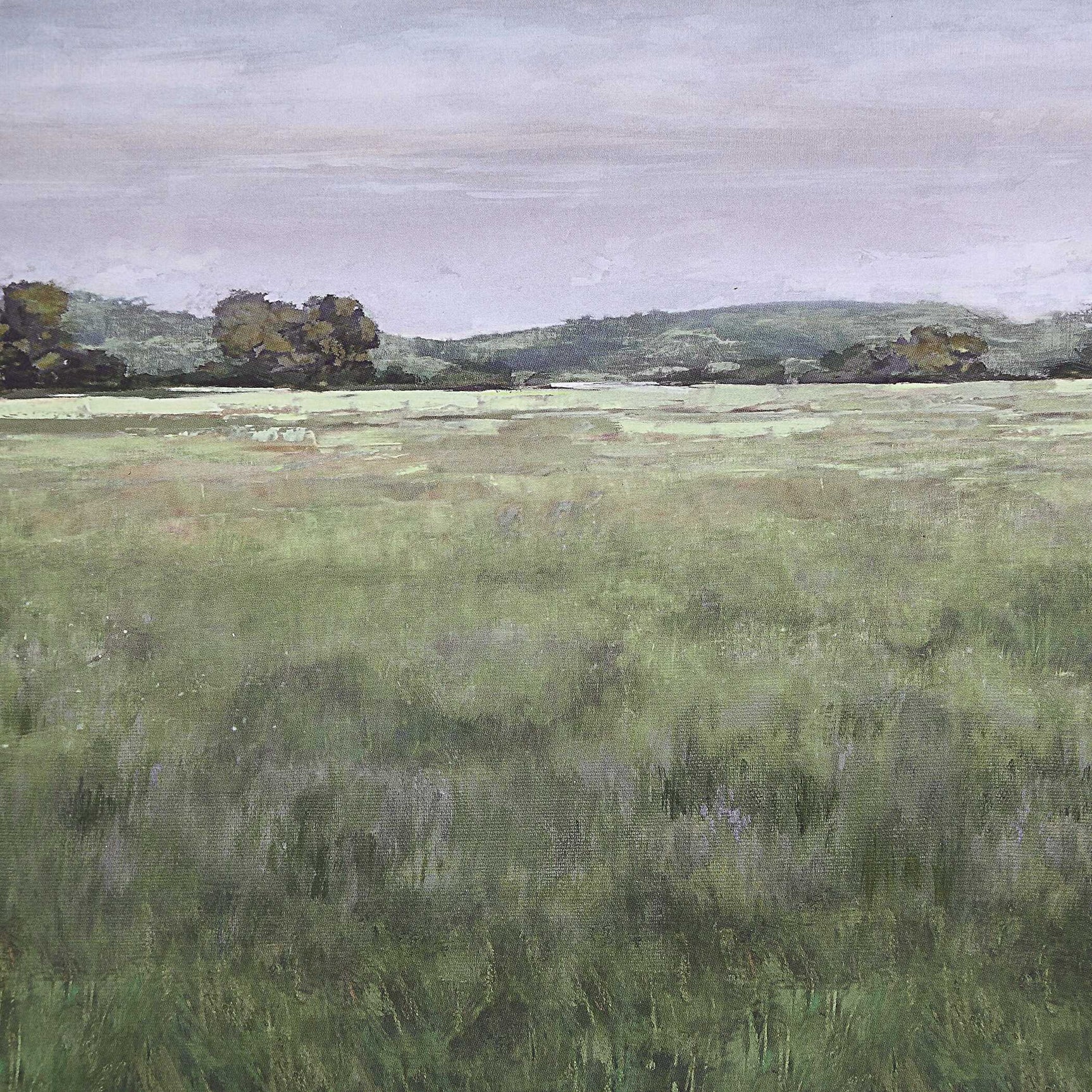 Quiet Meadows Green/Woodtone Framed Prints (Set of 4)