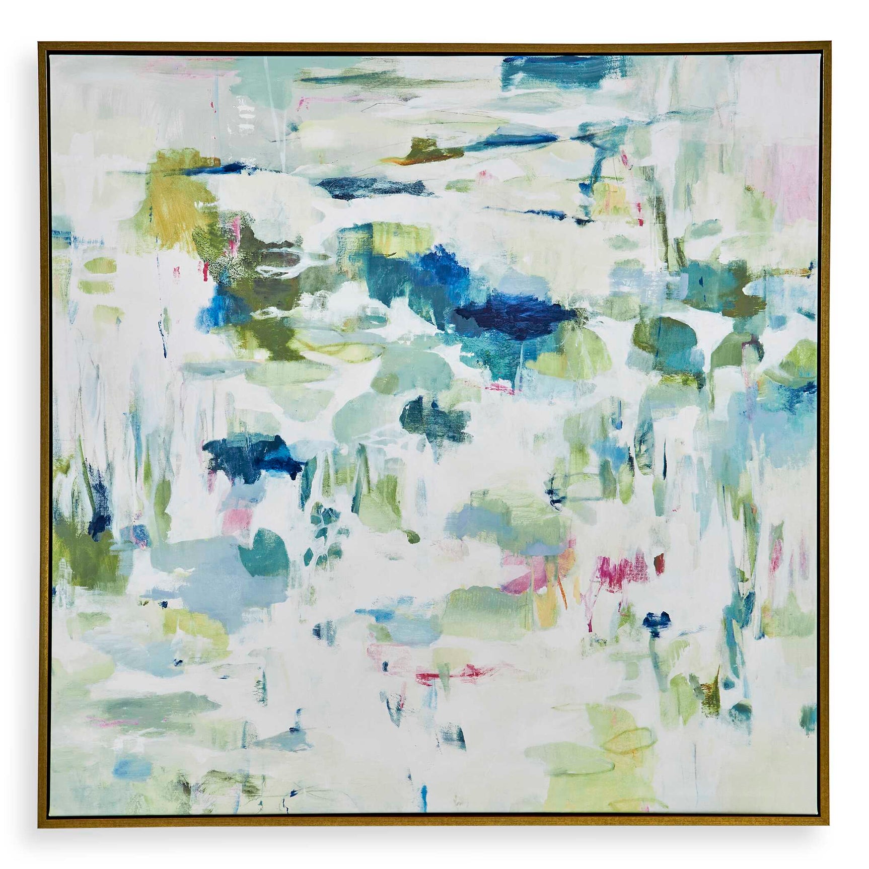 Abstract Reflections Multicolor Framed Canvas