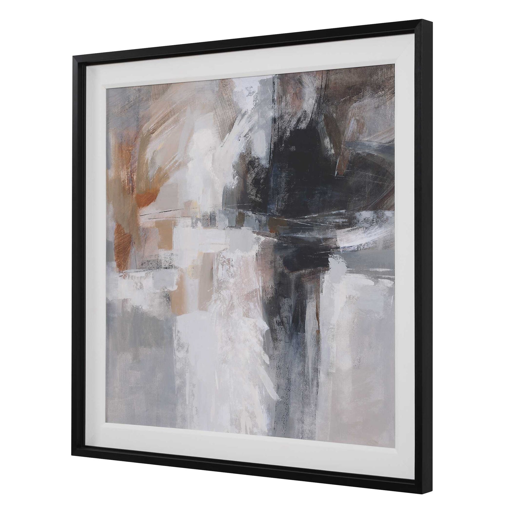 Wings Neutral Multicolor Abstract Framed Print