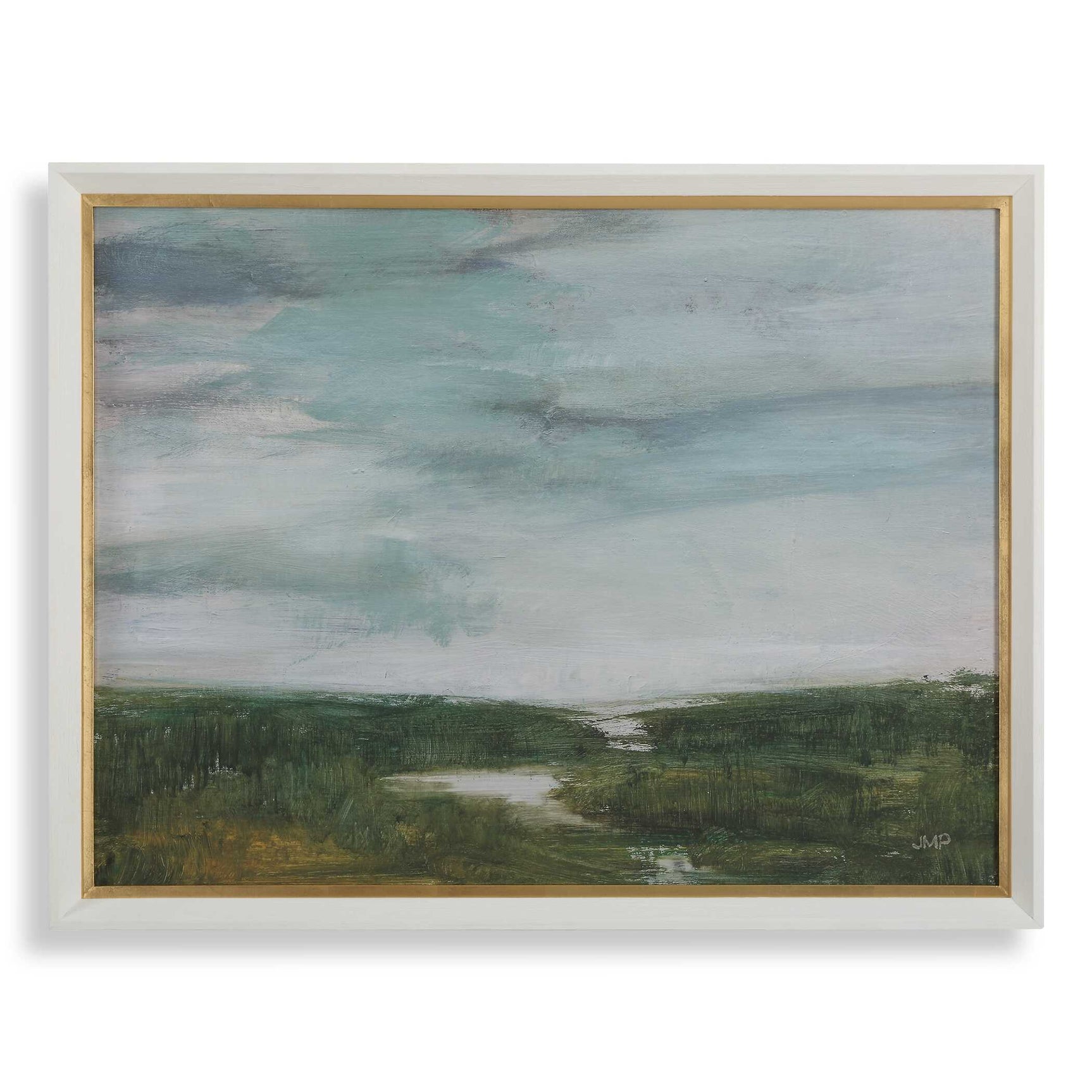 The Path Of The Water Multicolor Framed Print