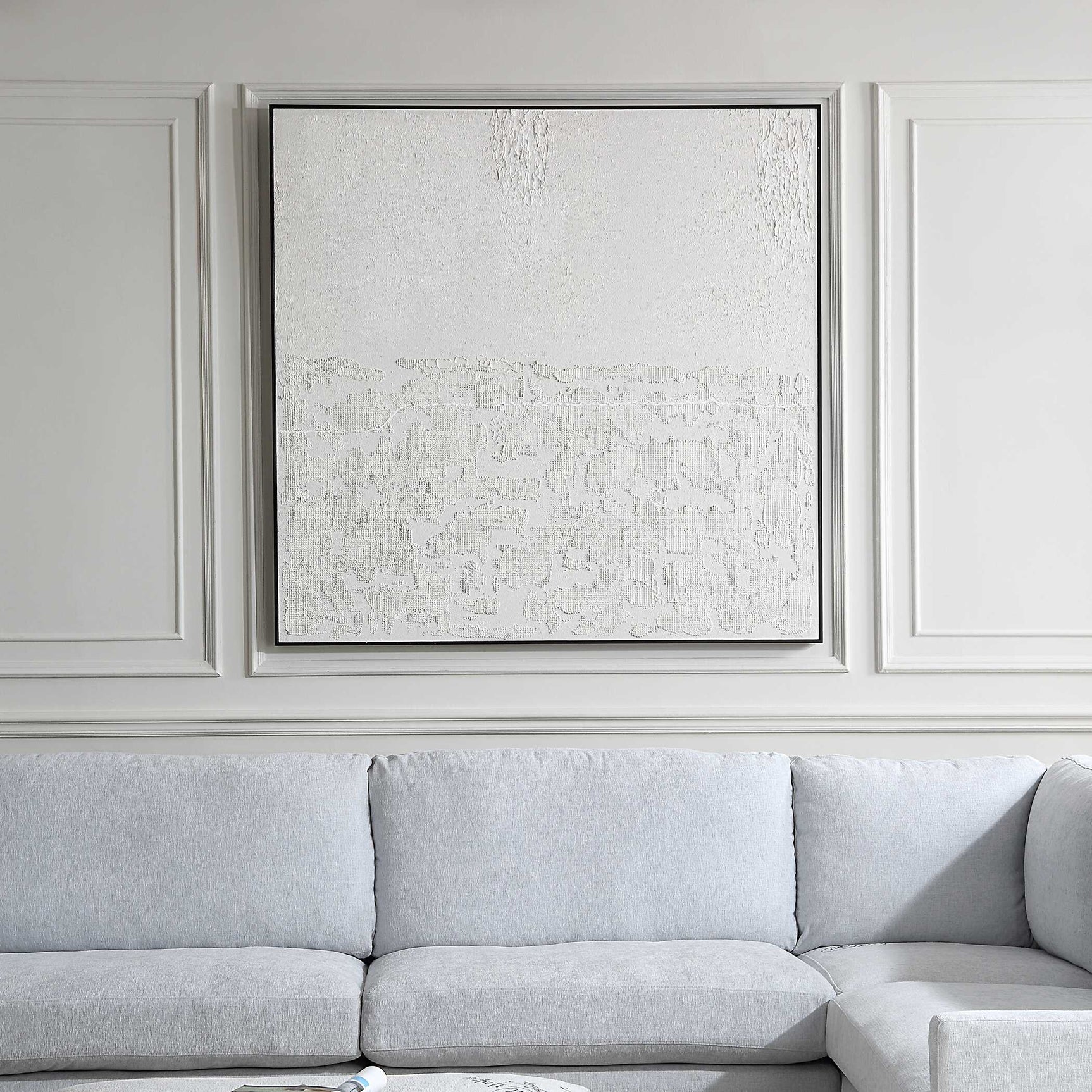 Below The Surface White Abstract Art