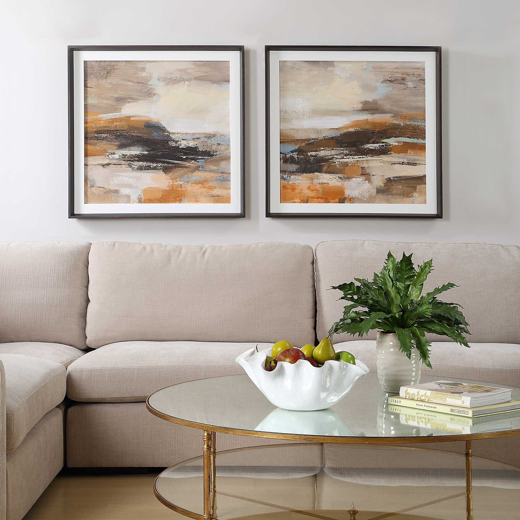 Cinnamon Shore Multicolor Framed Prints (Set of 2)