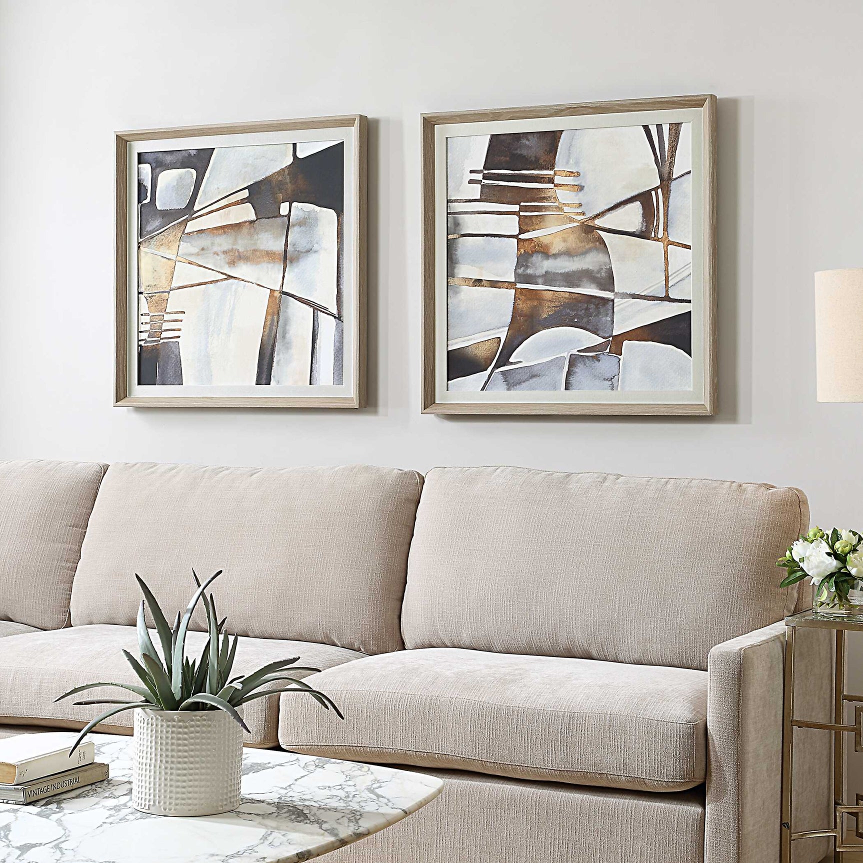 Vetrina Multicolor Framed Abstract Prints (Set of 2)