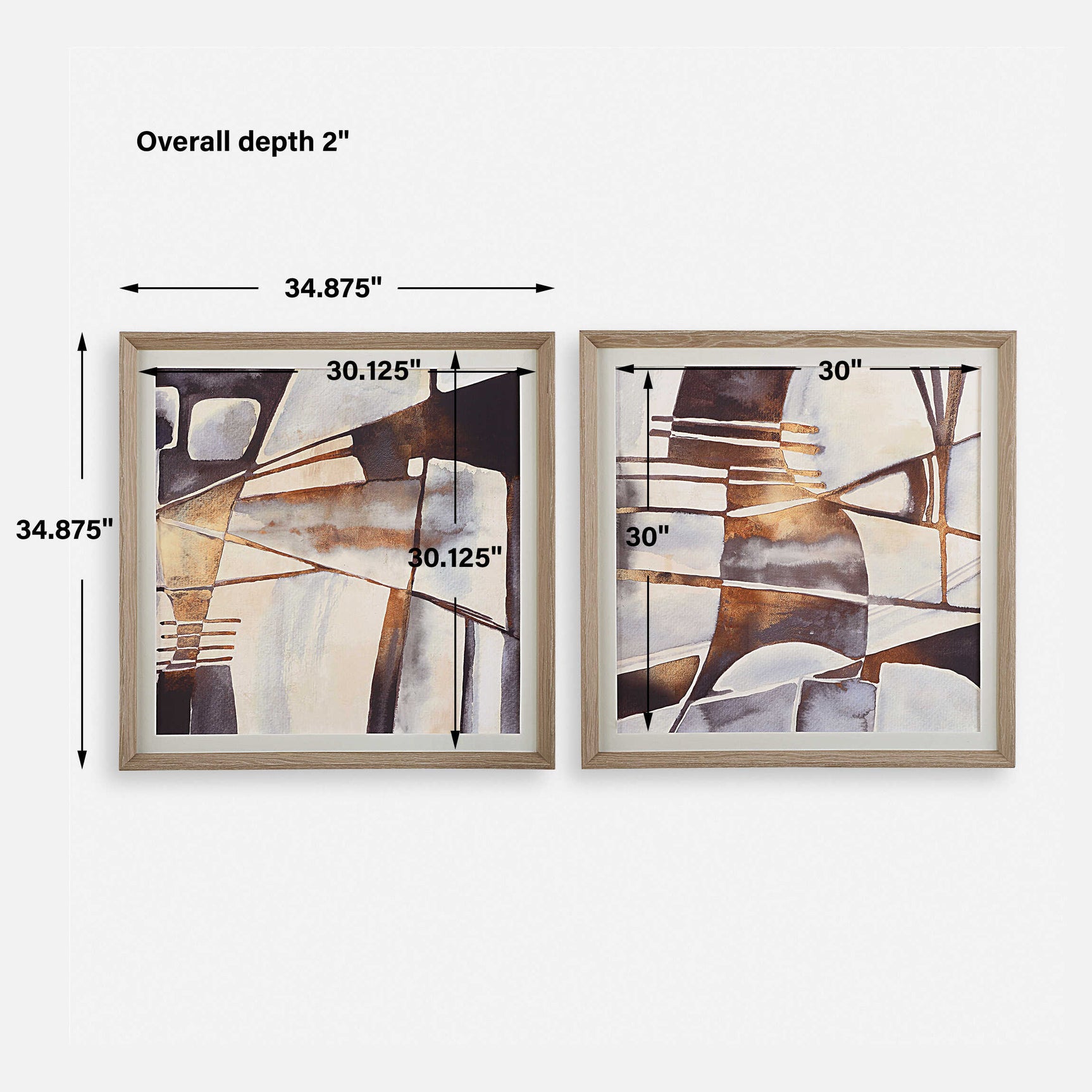 Vetrina Multicolor Framed Abstract Prints (Set of 2)