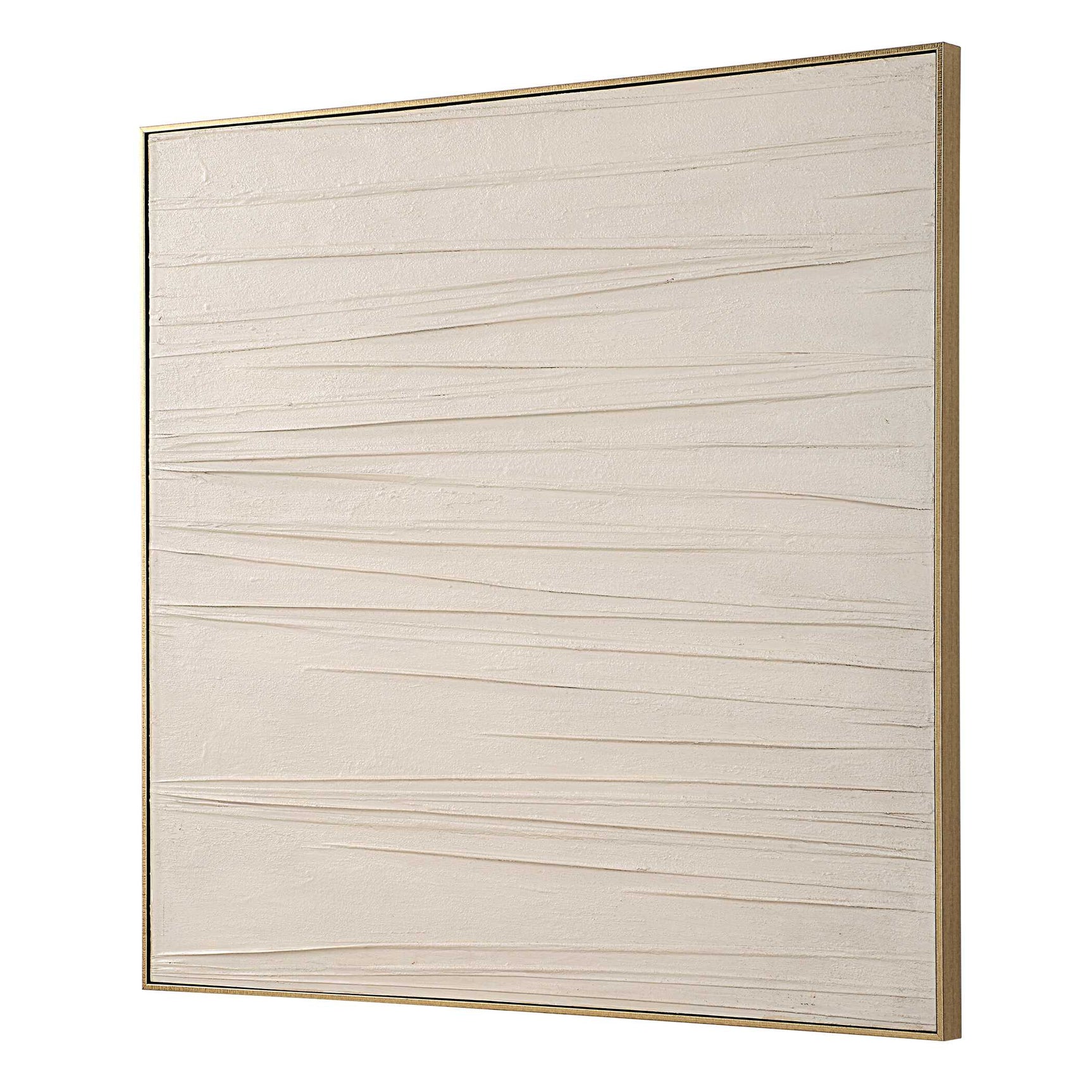 Walking The Line White Minimalist Canvas Art