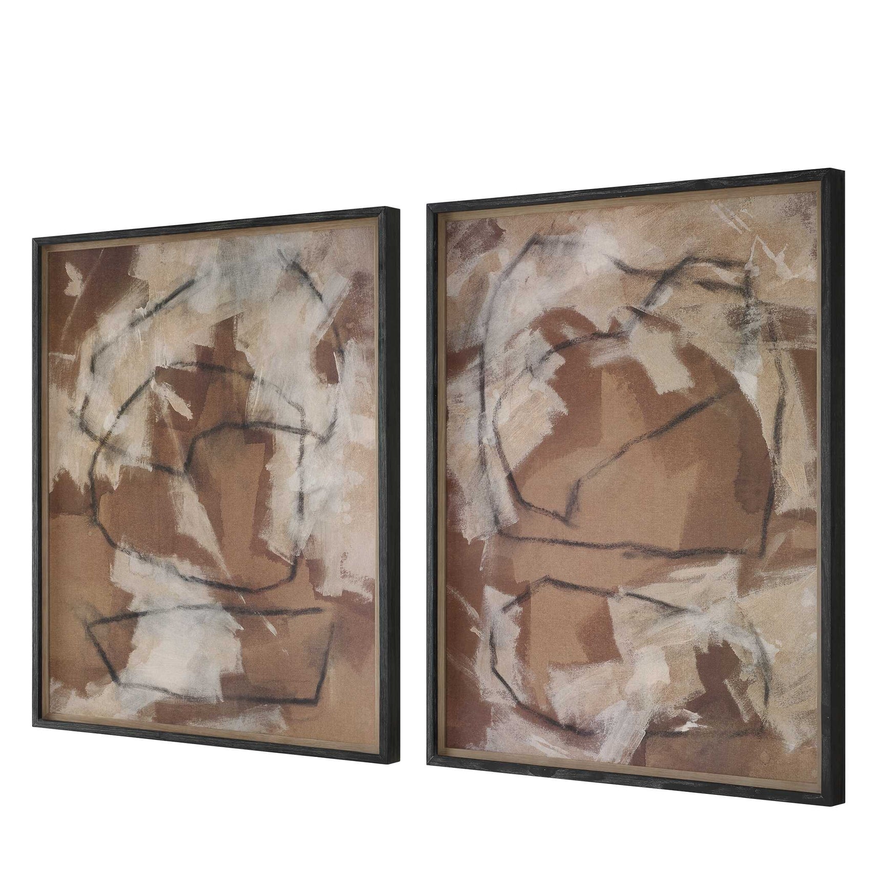 Rush & Dash Brown Framed Prints (Set of 2)