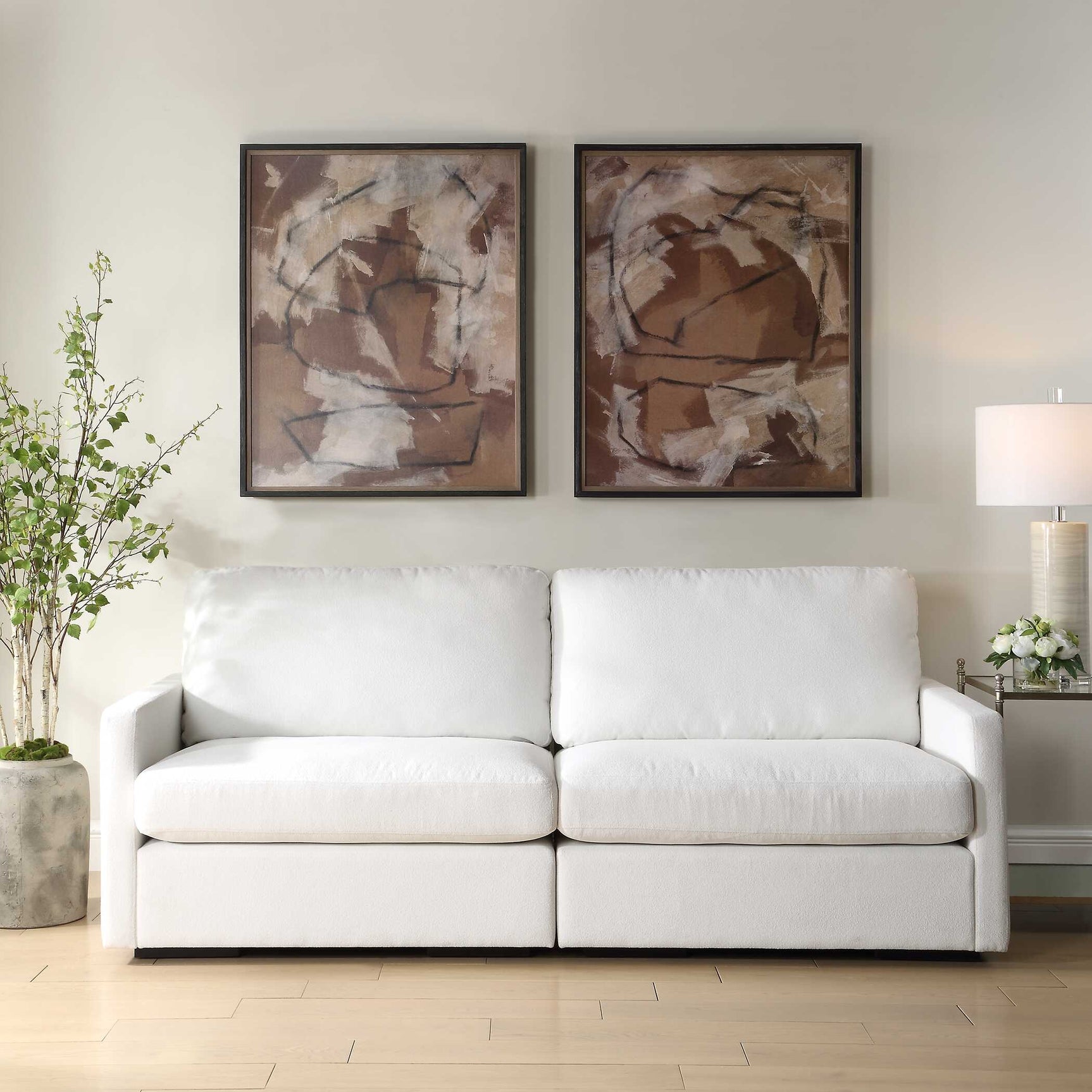 Rush & Dash Brown Framed Prints (Set of 2)