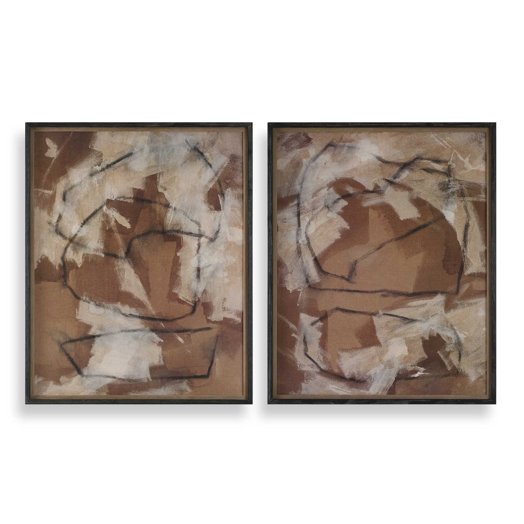 Rush & Dash Brown Framed Prints (Set of 2)